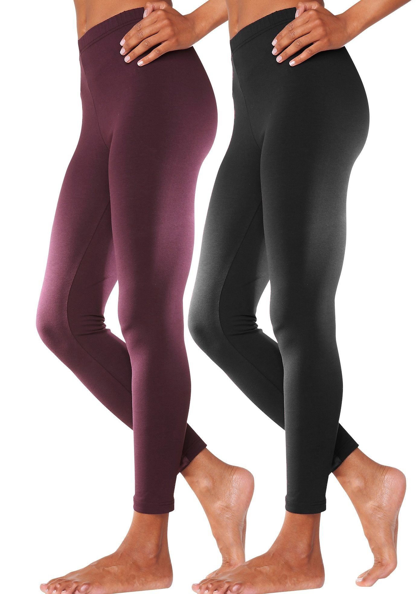 Vivance Active by Lascana Leggings (2er-Pack) mit Gummibund, Loungewear