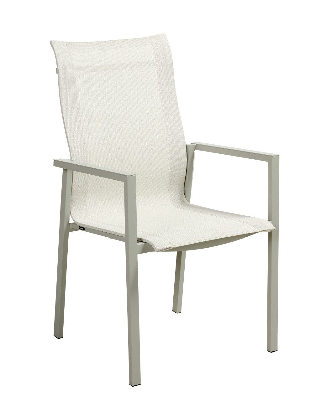 Brafab Gartenstuhl Comfy mit Armlehne, Hellgrau / Off-White, Der Stuhl ist stapelbar
