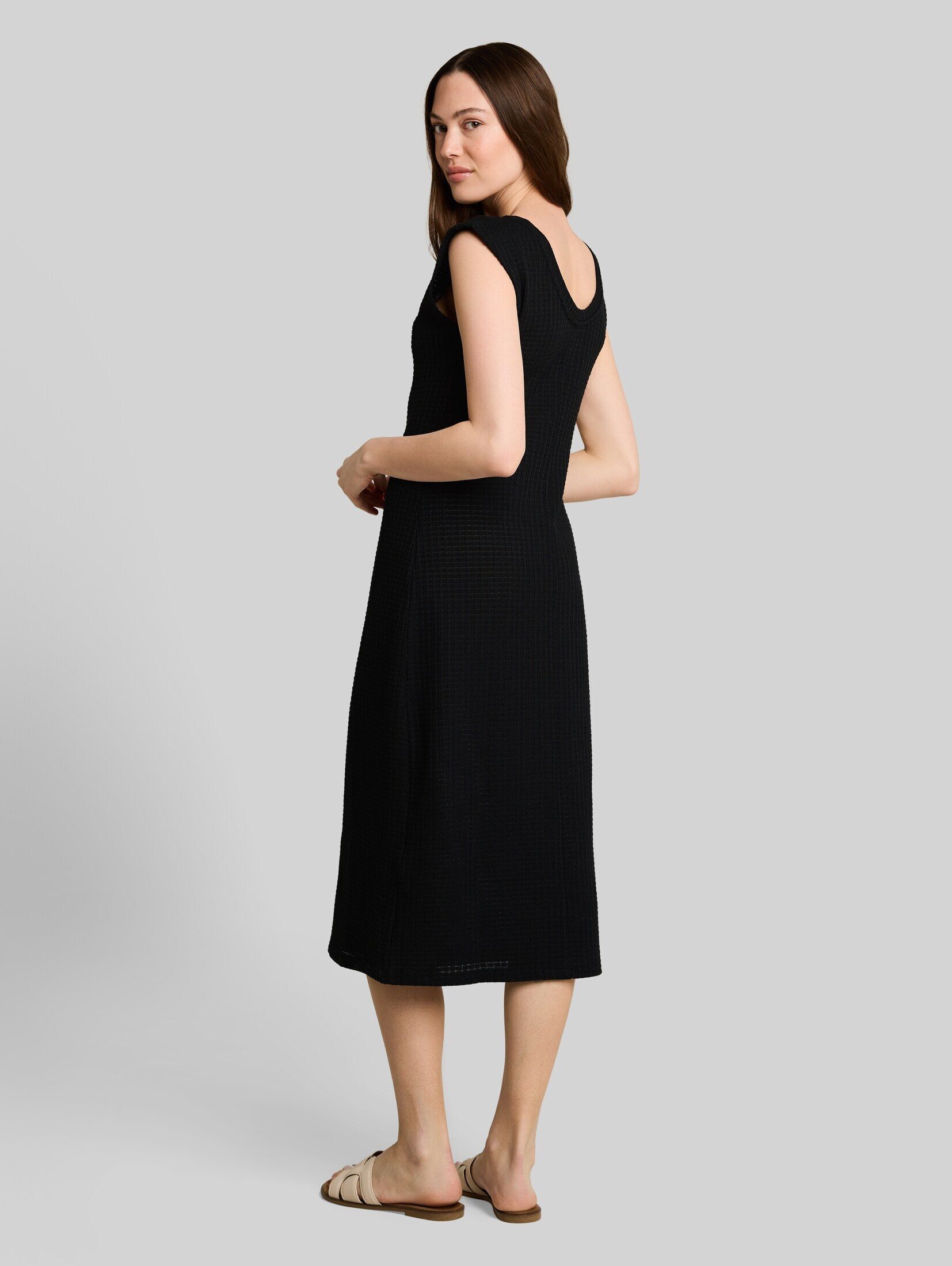 TOM TAILOR Denim Sommerkleid Kleider & Jumpsuits Fitted Jacquard Midi-Kleid