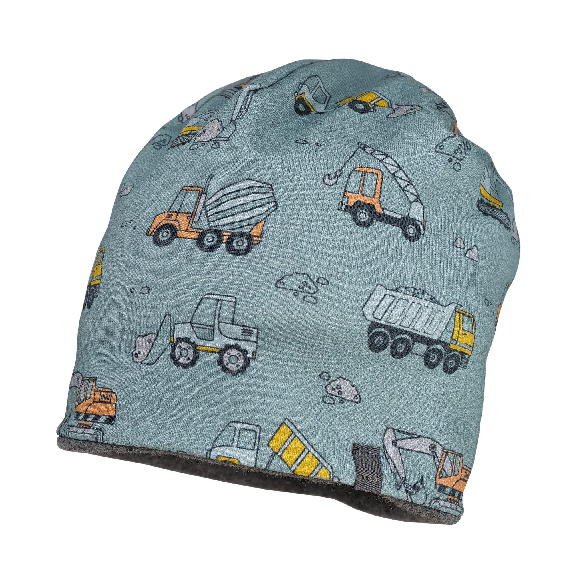 MAXIMO Jerseymütze MINI-Beanie, Jersey bedruckt BW-Fleece Futter (1-St) Baumwolljersey