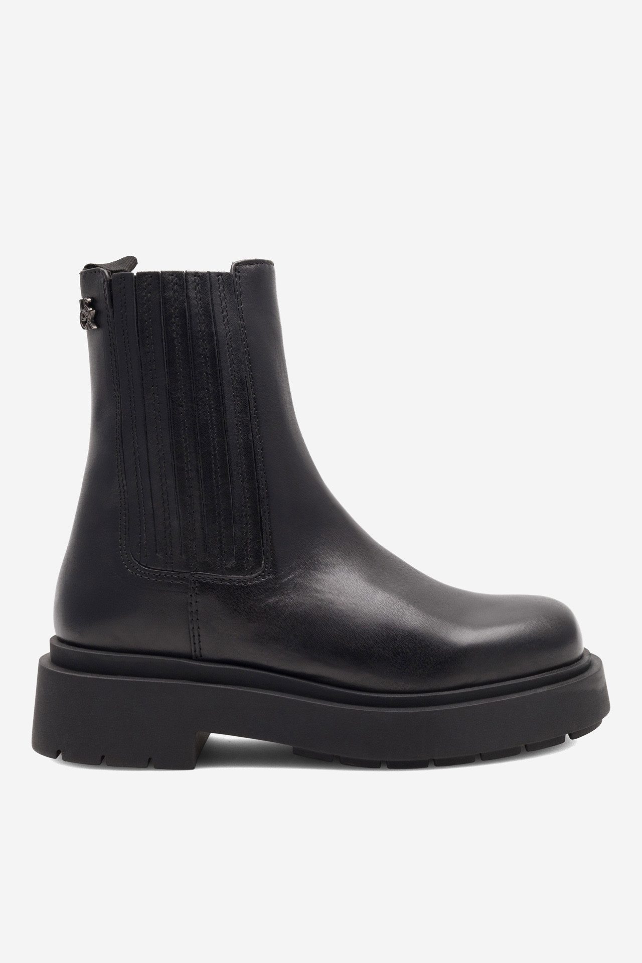 LASOCKI Lasocki Damen Stiefeletten Schwarz Leder Reißverschluss Blockabsatz Stiefel