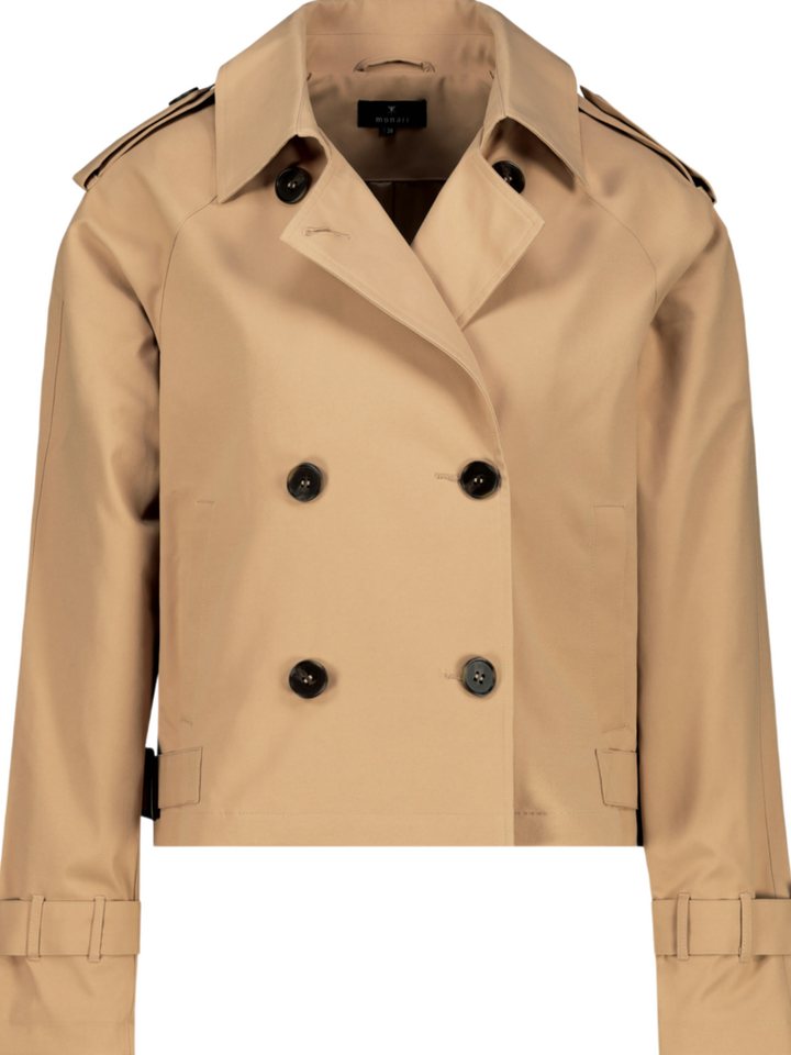 Monari Kurzjacke natur,Casual,Polyester,Unifarben,Reverskragen,Lang,Gerade
