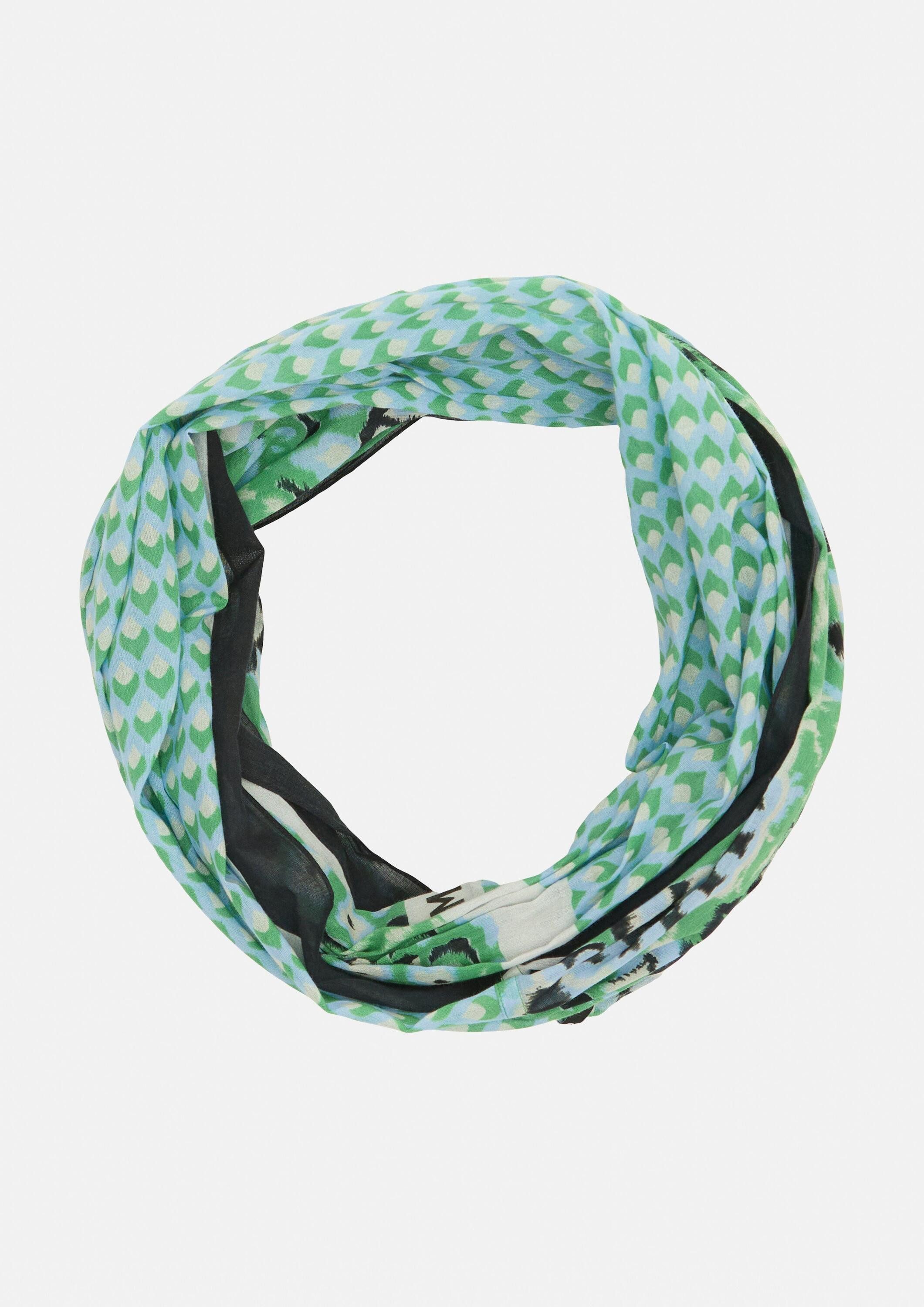 comma Loop Tuch, Feiner Loop-Schal aus Baumwolle mit Print