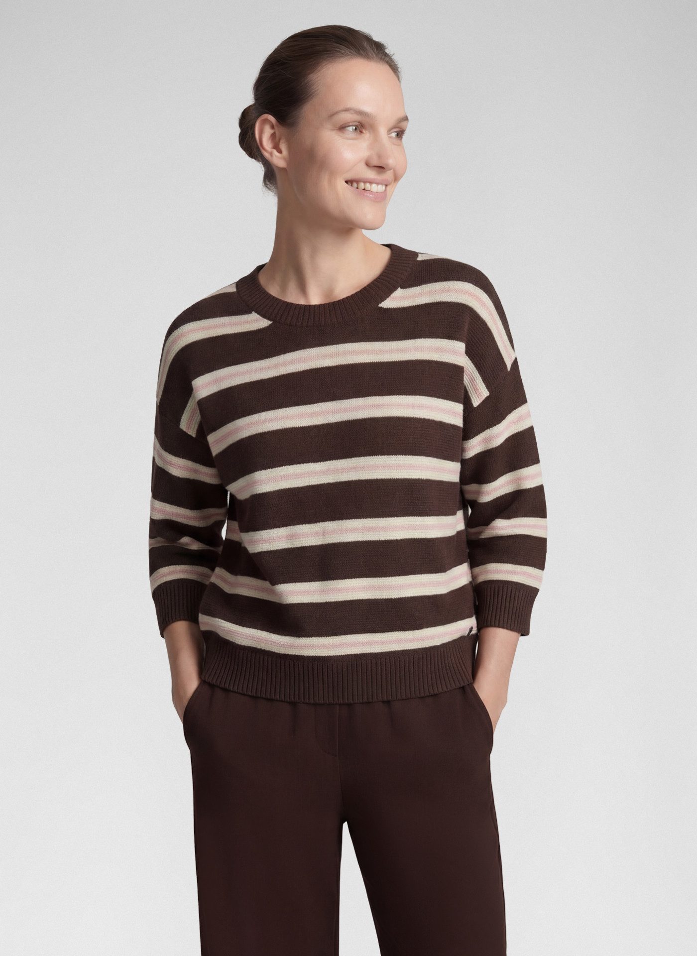 Rabe Strickpullover mit Streifen Muster