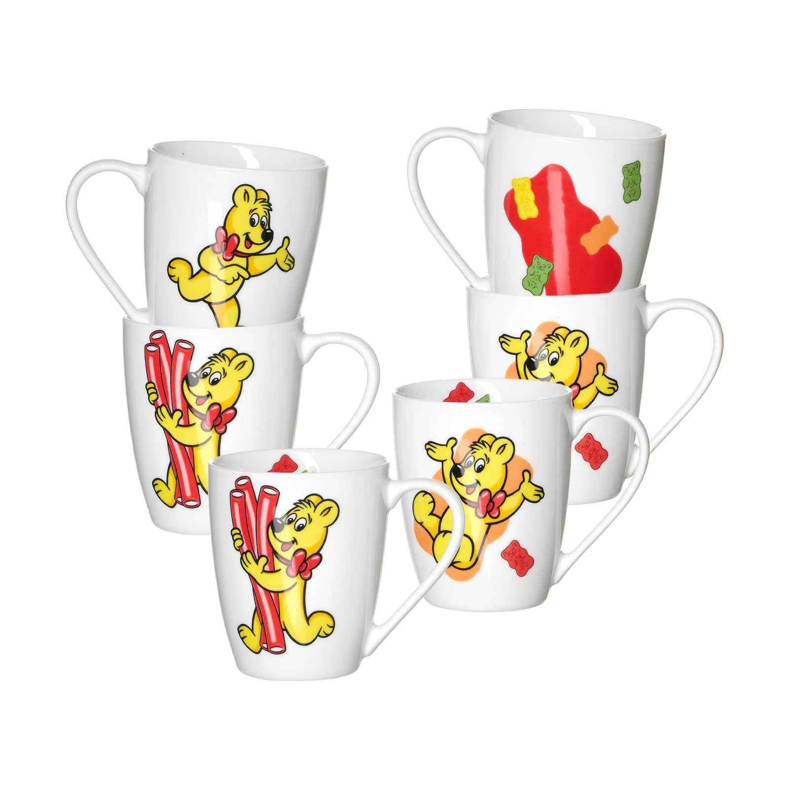 Ritzenhoff & Breker Kinderbecher Haribo Becher Bear 360 ml 6er Set, 6-tlg., Porzellan