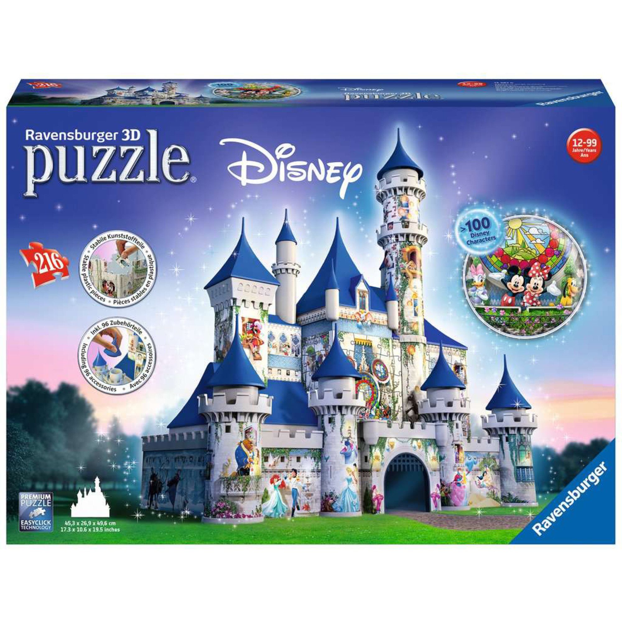 Ravensburger Puzzle Ravensburger 3D Puzzle Disney Schloss, 216 Puzzleteile