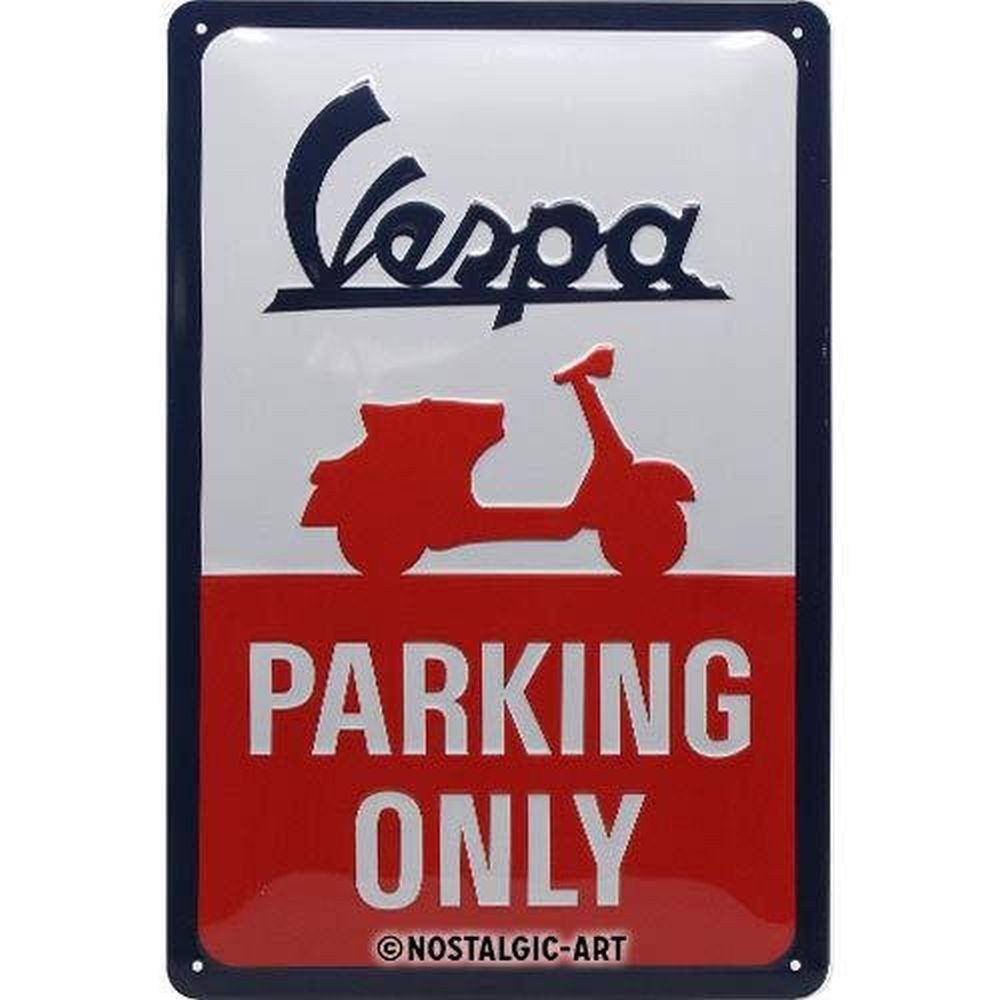 Nostalgic-Art Metallschild Blechschild 20 x 30cm - Vespa - Parking Only