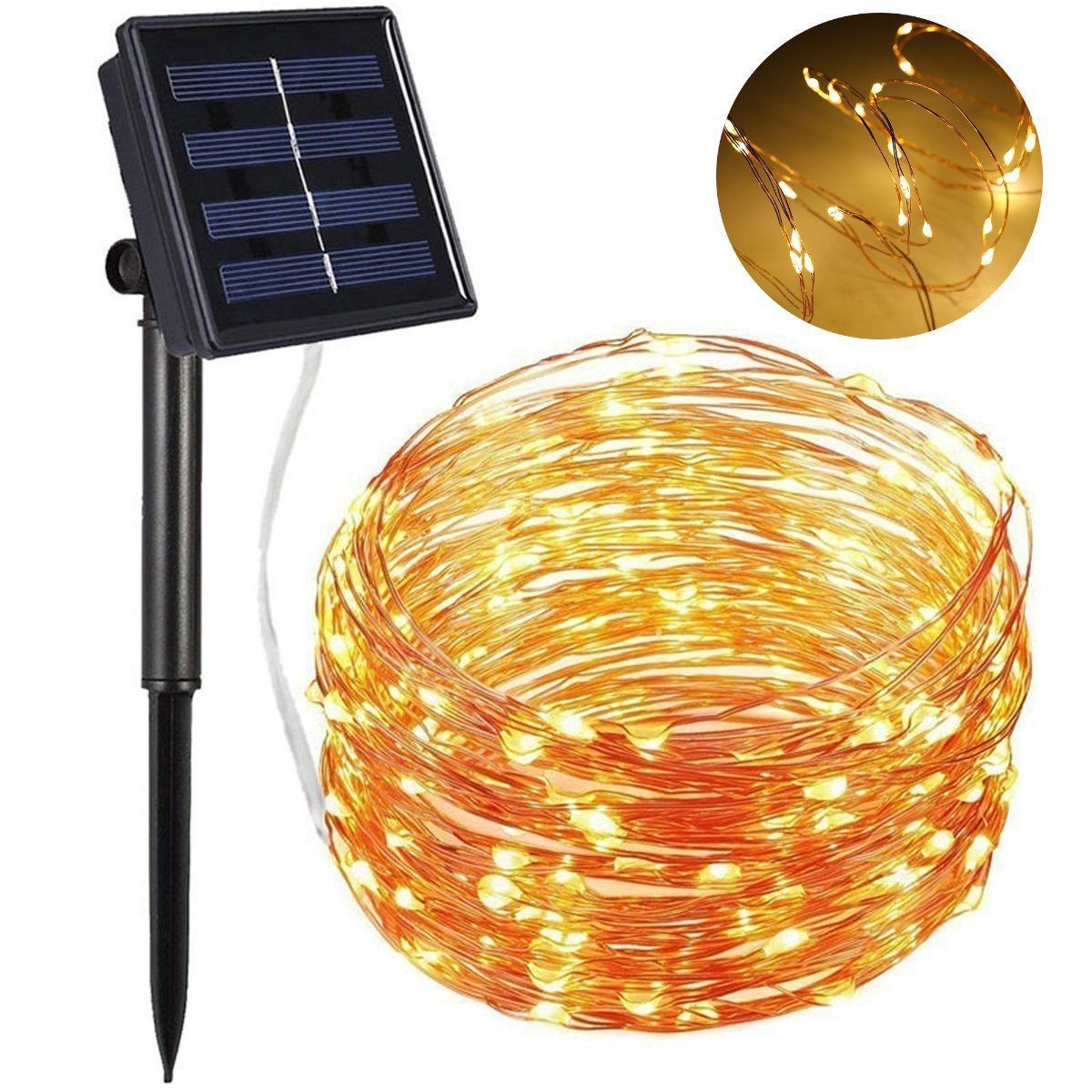 LETGOSPT LED Solarleuchte Solar 100/200 LEDs günstig online kaufen