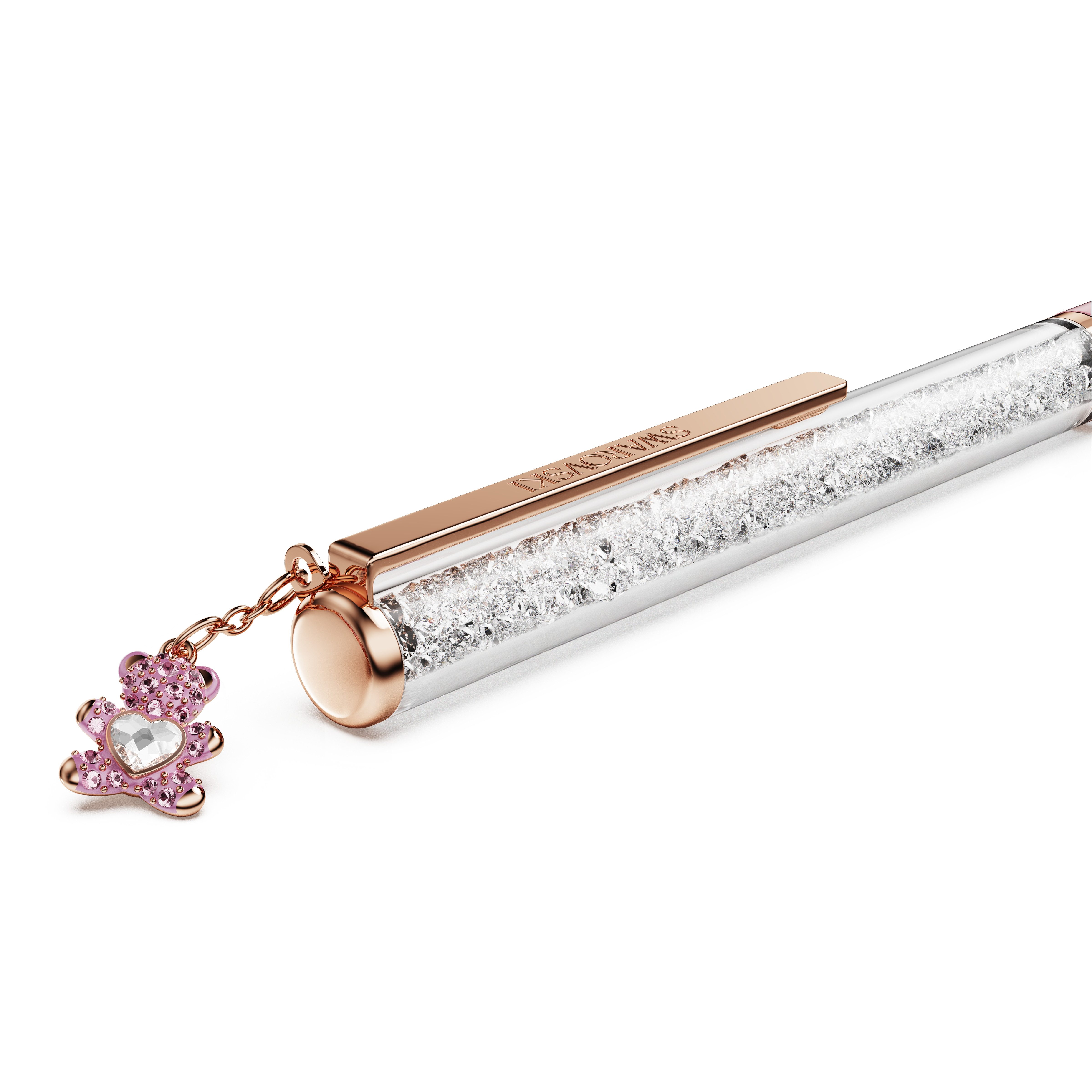 Swarovski Drehkugelschreiber Schreibgerät Geschenk CRYSTALLINE mit Teddy-Charm, mit Swarovski® Kristallen