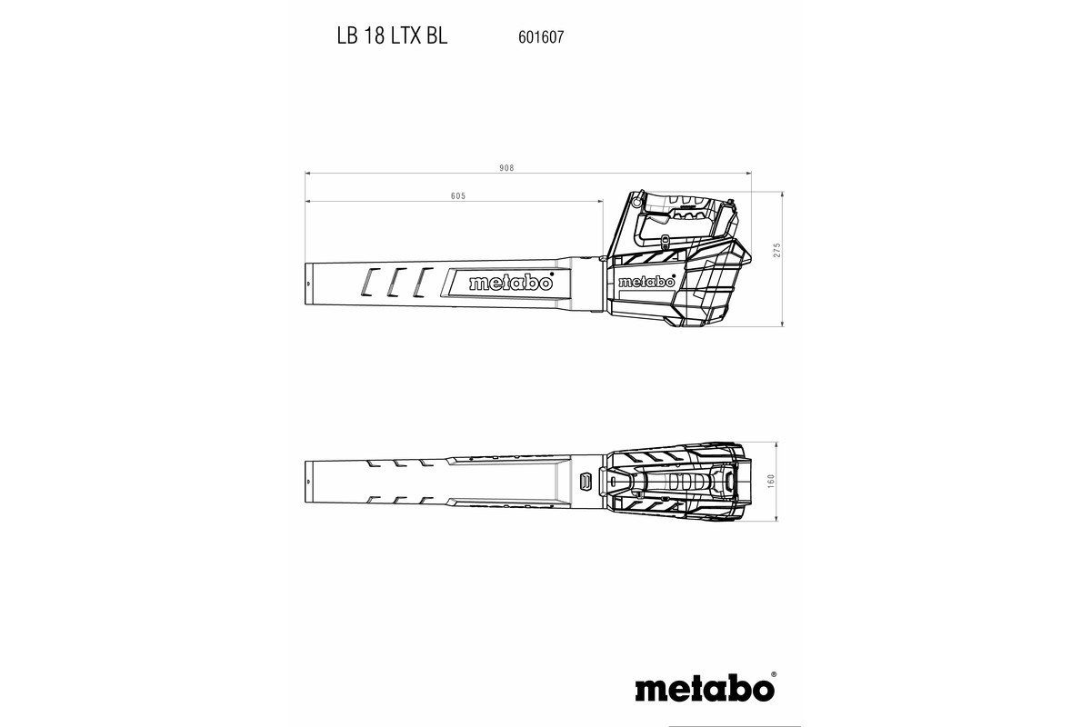 metabo Akku-Laubbläser Metabo Akku-Laubbläser LB 18 LTX BL (601607850)