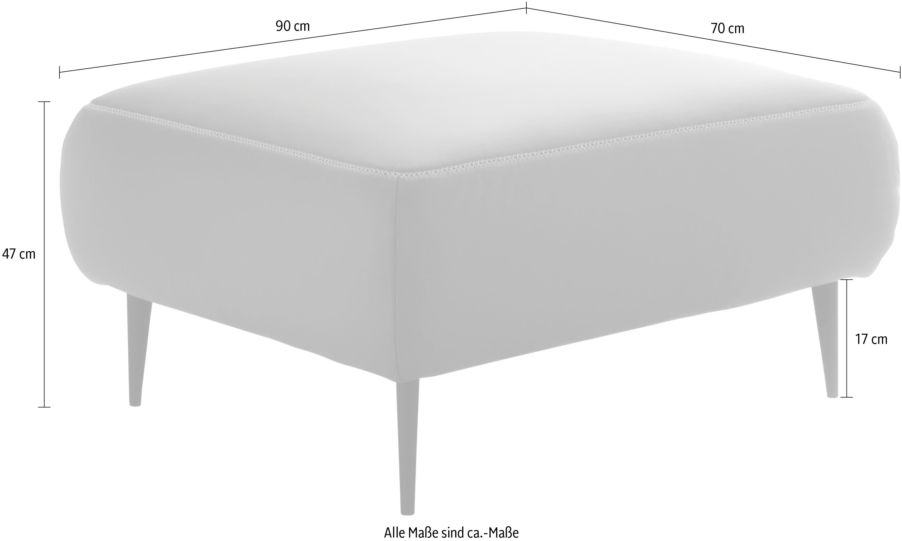 designwerk Hocker Forma, zeitloser Desighocker mit aktuellem Fuß, in hochwertiger Verarbeitung & tollem Sitzkomfort