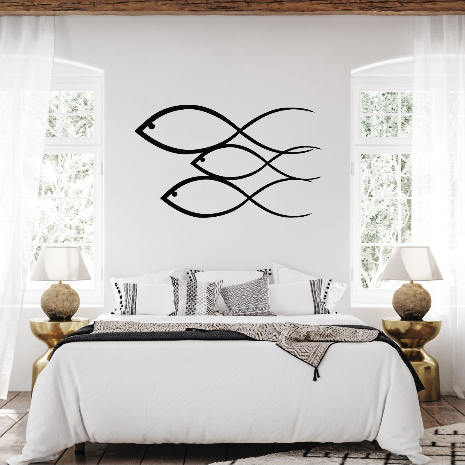 Jumpeak Wanddekoobjekt Kleine Fische Wanddekoration aus Metall, Maritimer S günstig online kaufen