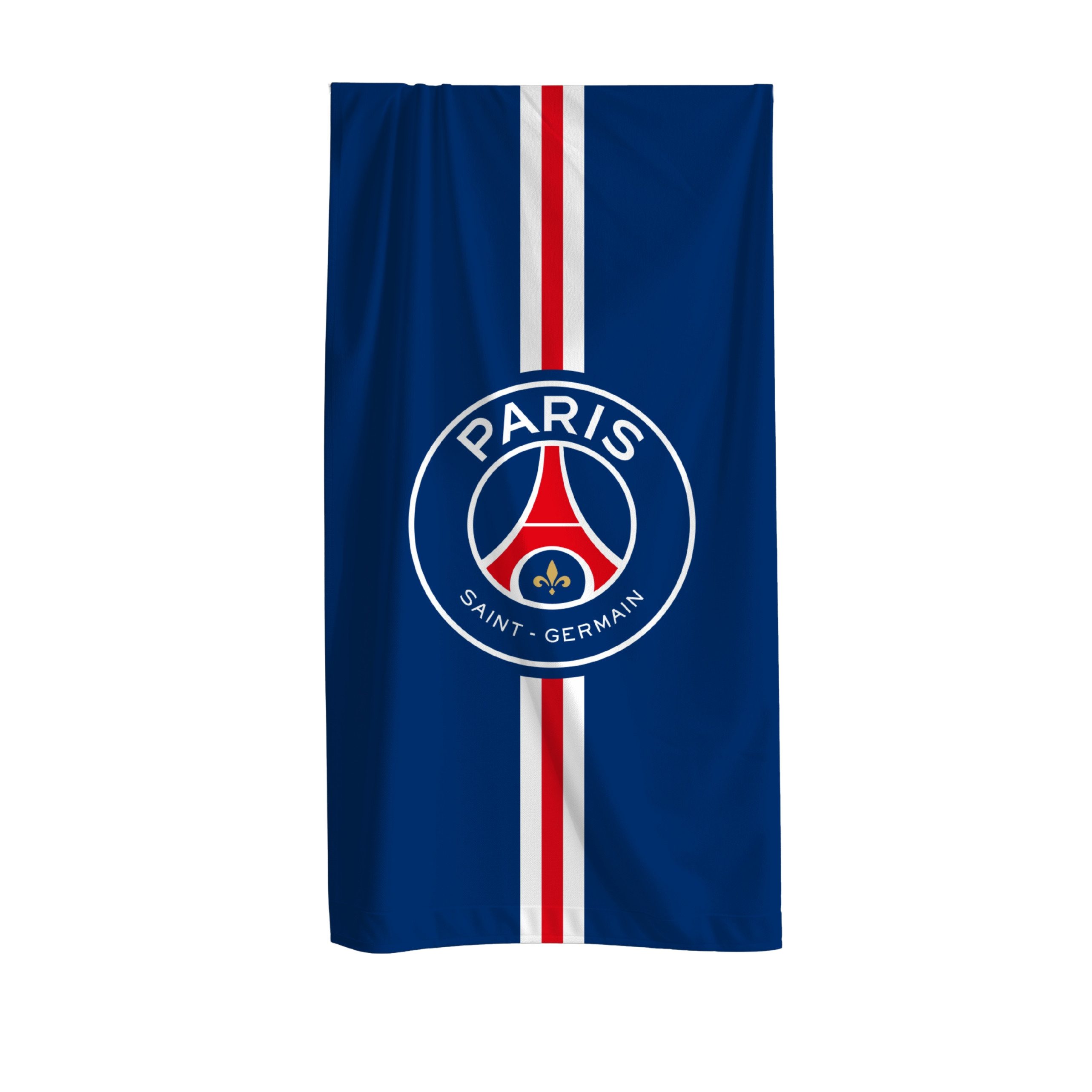 MTOnlinehandel Badetuch Paris Saint-Germain 75x150 cm, Strandtuch mit PSG Logo, Fußball, 100% Baumwolle (1-St), perfektes Fan-Accessoire für PSG Anhänger