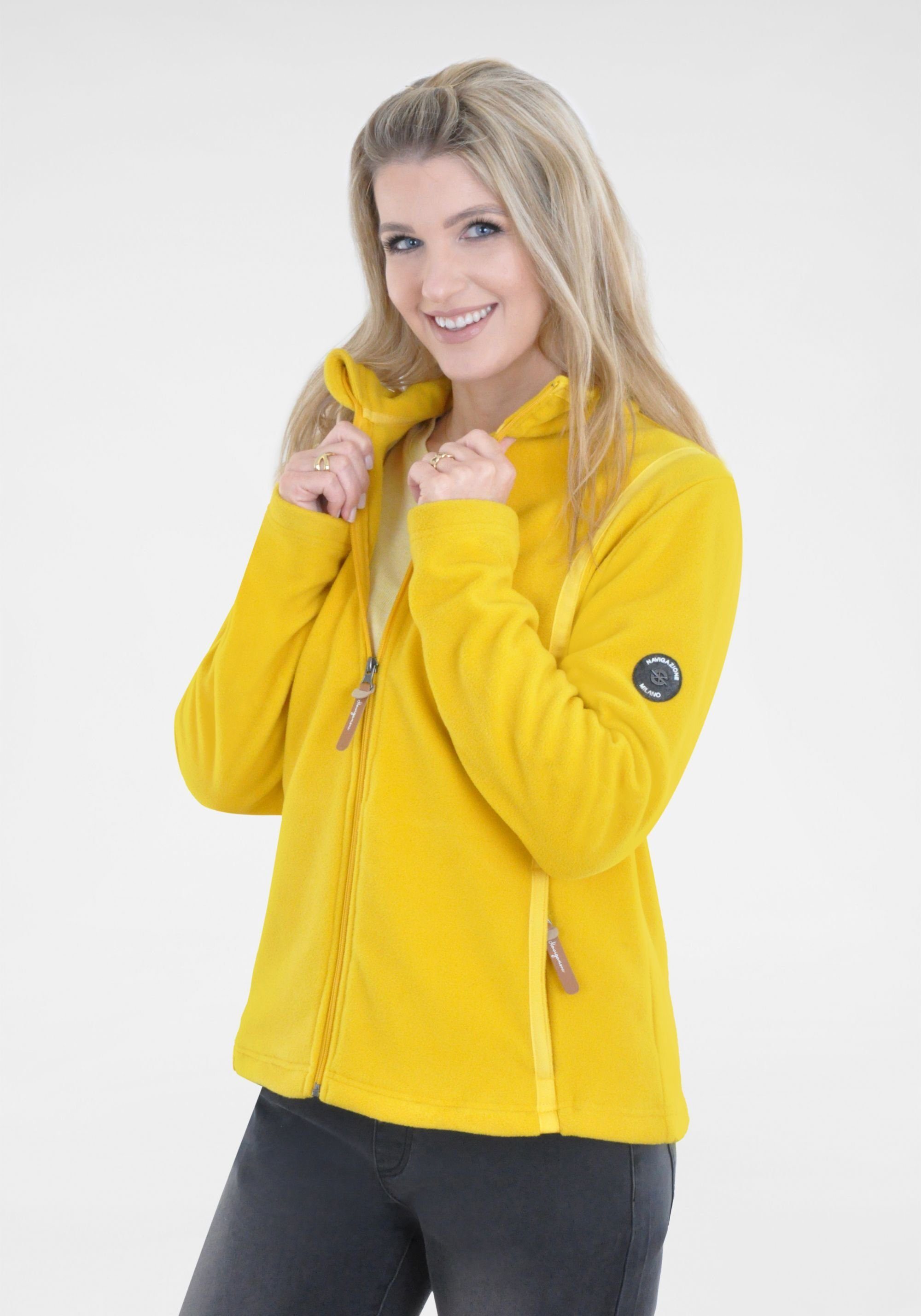 NAVIGAZIONE Fleecejacke Fleecejacke mit Zierbändern mimosa