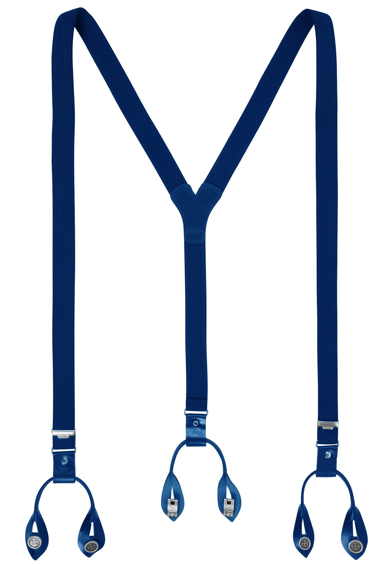 LLOYD Men’s Belts Hosenträger LLOYD-Hosenträger 25 mm uni navy Lederrückenteil und Roll-Clips