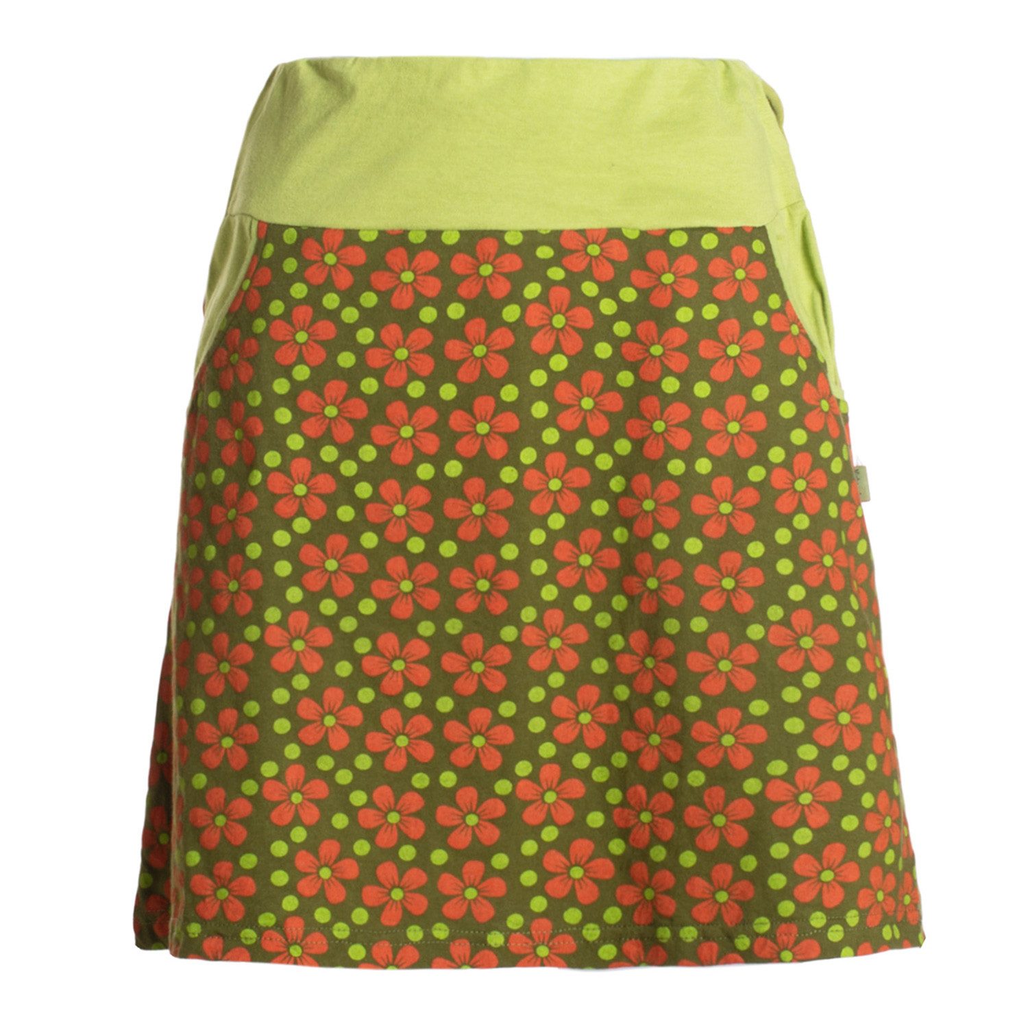 Vishes Minirock Damen Mini-Rock Baumwolle Blumen-Muster günstig online kaufen