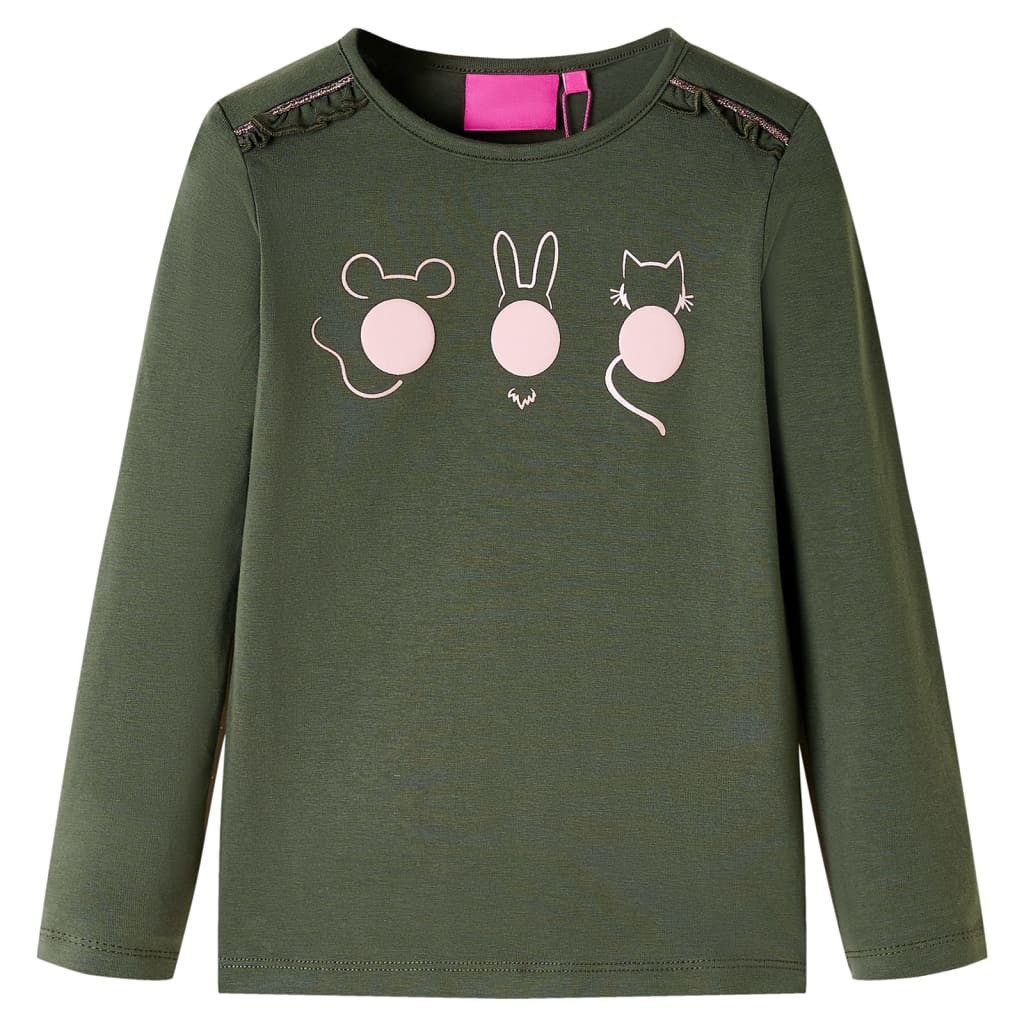 Langarmshirt Kinder-Langarmshirt Khaki 128