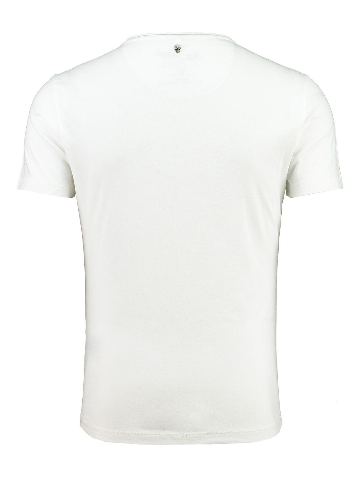 Key Largo T-Shirt Hype Skull Print vintage Look MT00340 Rundhals-Auschnitt günstig online kaufen