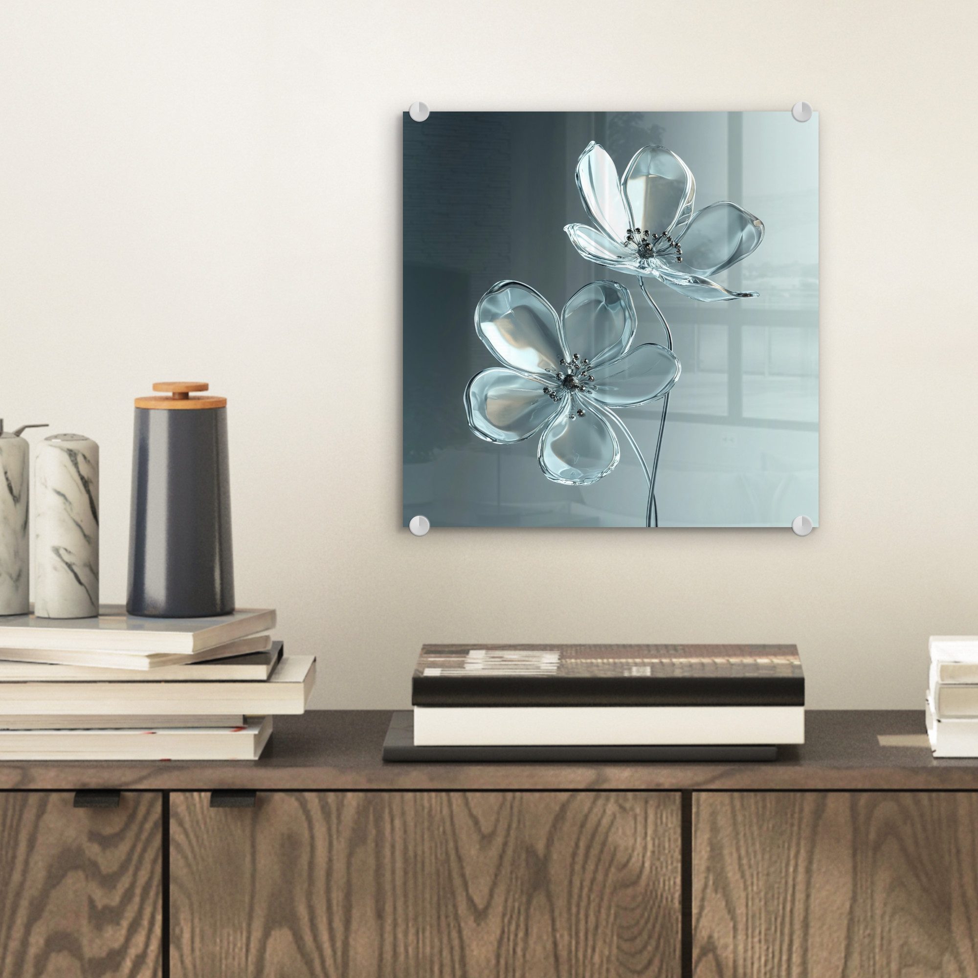 MuchoWow Acrylglasbild Kristall - Blumen - günstig online kaufen