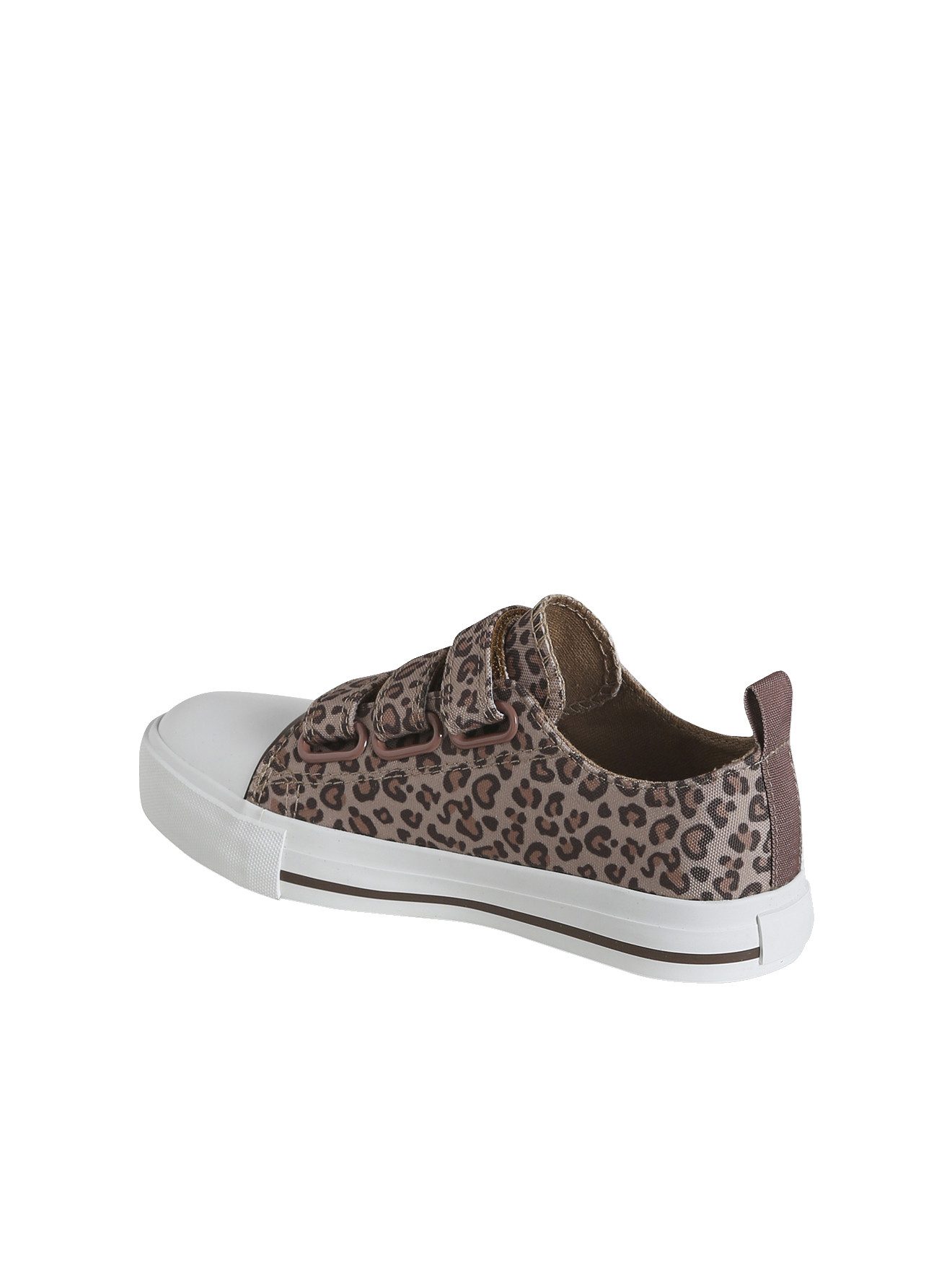 vertbaudet Kinder Stoff-Sneakers mit Leoprint und Klett Sneaker