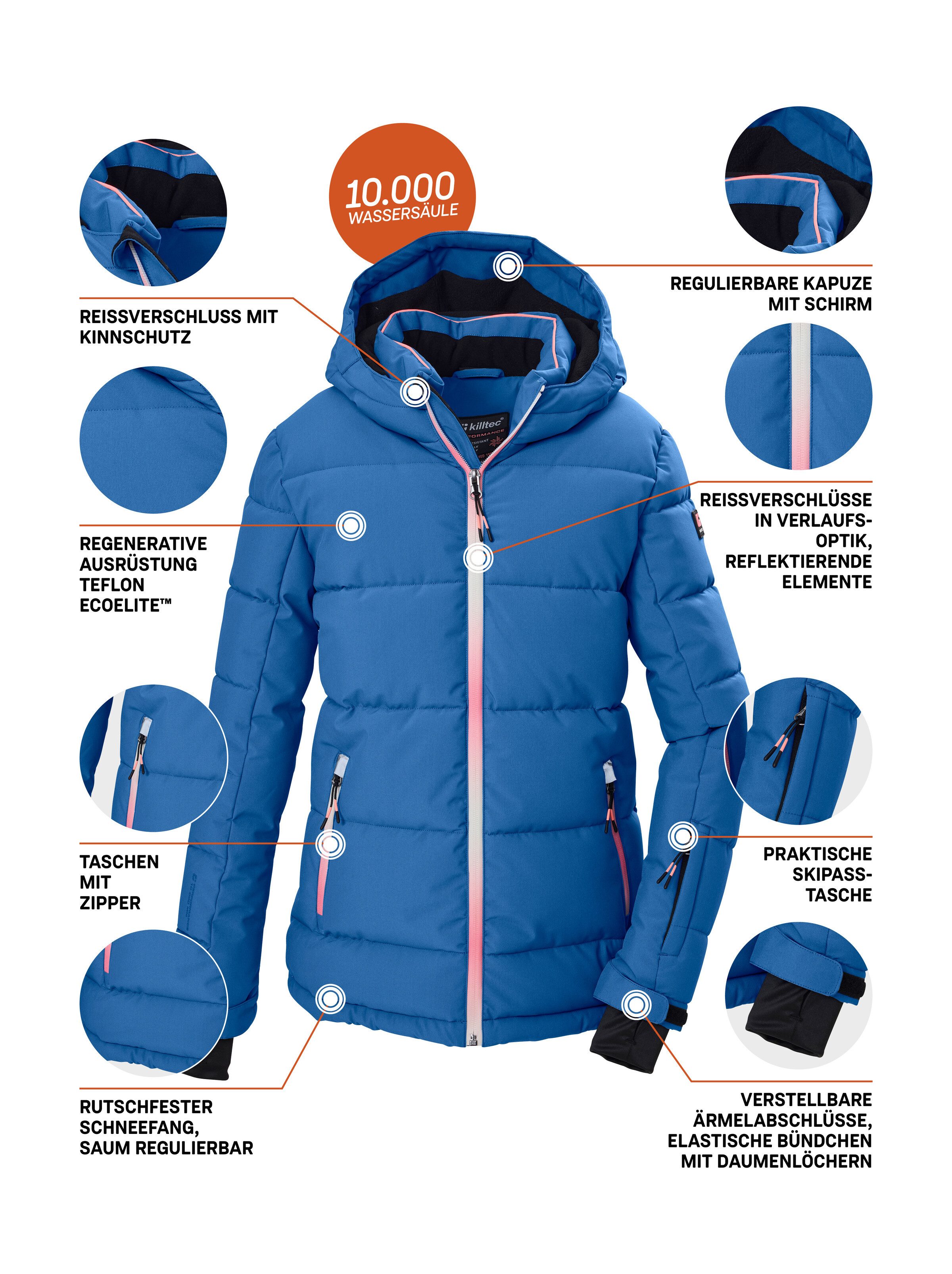Killtec Skijacke KSW 186 GRLS SKI JCKT Winddichte, wasserabweisende Ski-Steppjacke mit Schneefang – Bild 5 von 5