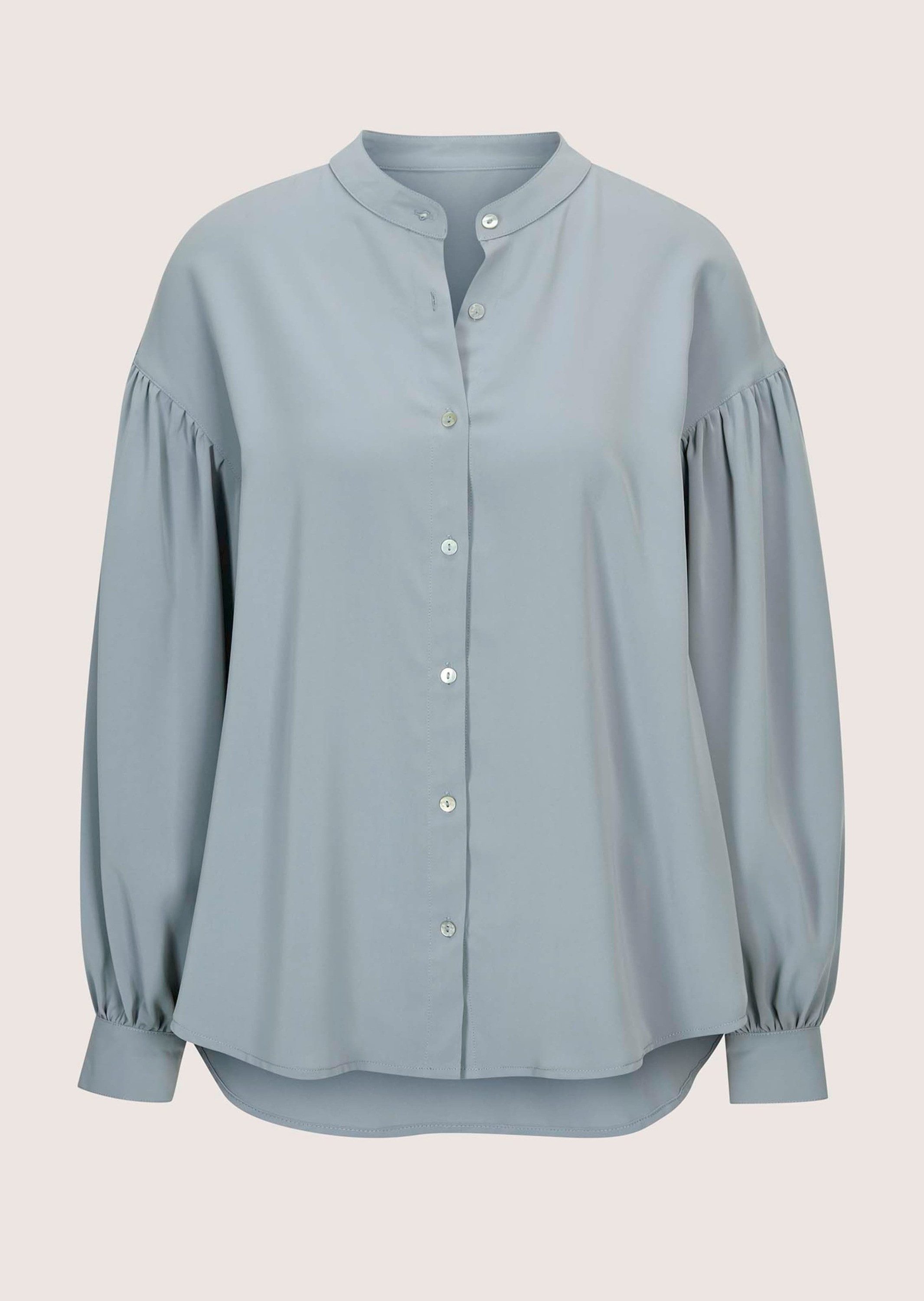 Langarmbluse Elegante Bluse mit Rundhals