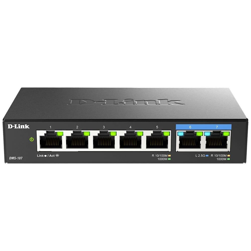 DMS-107 7-Port Multi-Gigabit Unmanaged Switch (2x Netzwerk-Switch