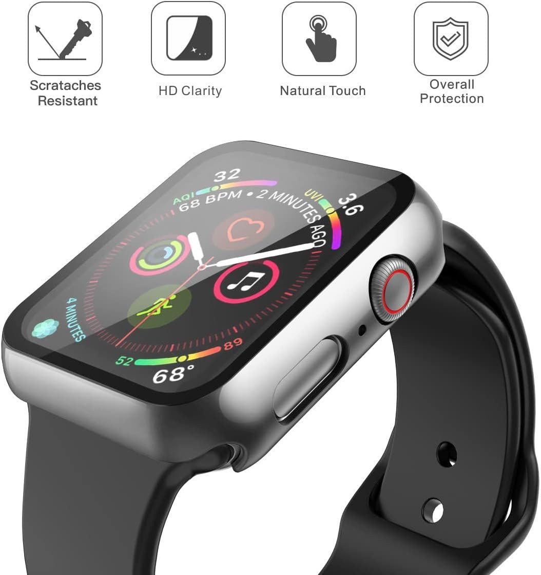 Baker Smartwatch-Hülle 2x Hülle für Apple Watch 1/2/3/4/5/6/7/8/9/SE/Ultra/Ultra2, (2 Pack) 38mm 40mm 41mm 42mm 44mm 45mm 49mm, i Watch Schutzhülle Case