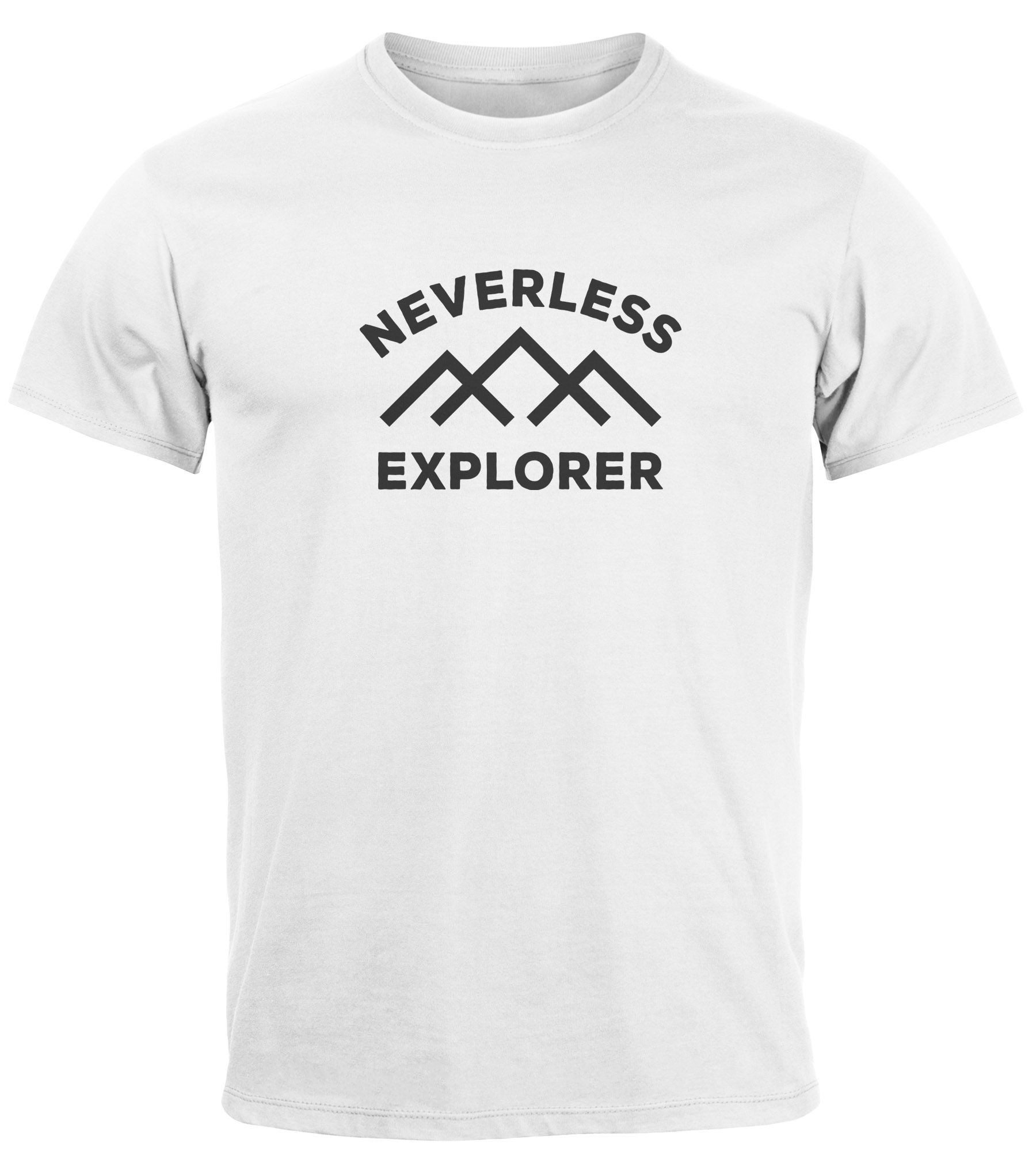 Neverless Print-Shirt Herren T-Shirt Aufdruck Outdoor Shirt mit Bergmotiv & günstig online kaufen