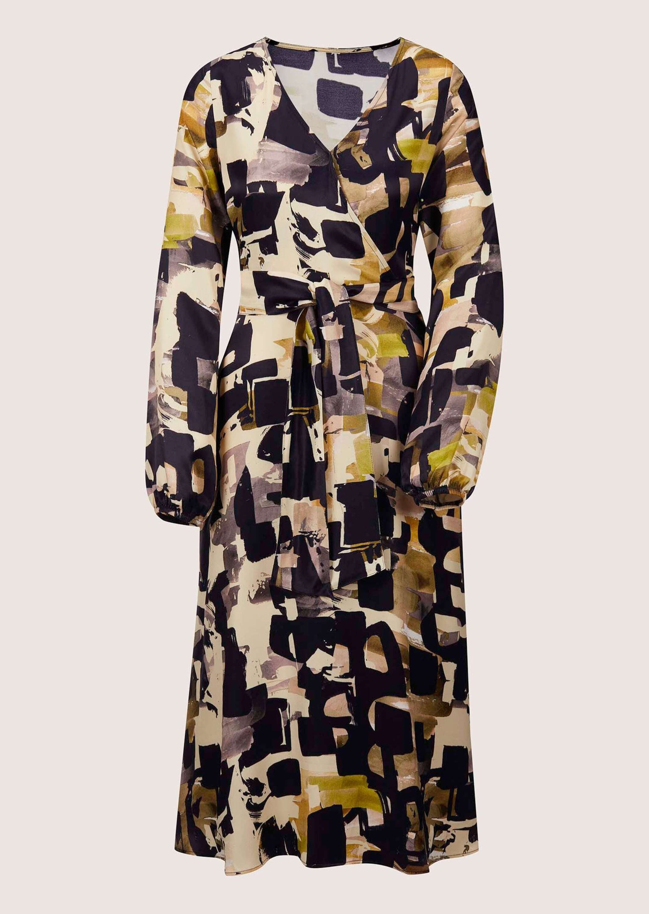 Maxikleid Kleid mit Bindegürtel