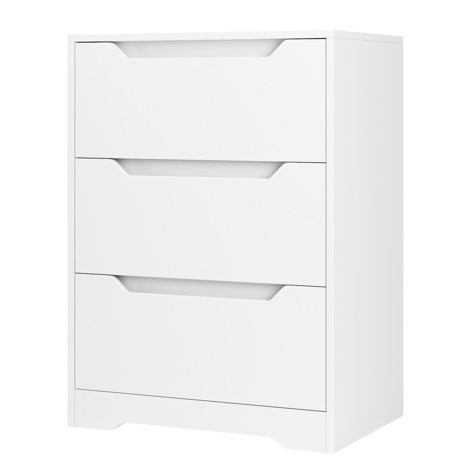 HOMECHO Kommode, Sideboard mit 3 Schubladen Schubladenschrank für Schlafzimmer