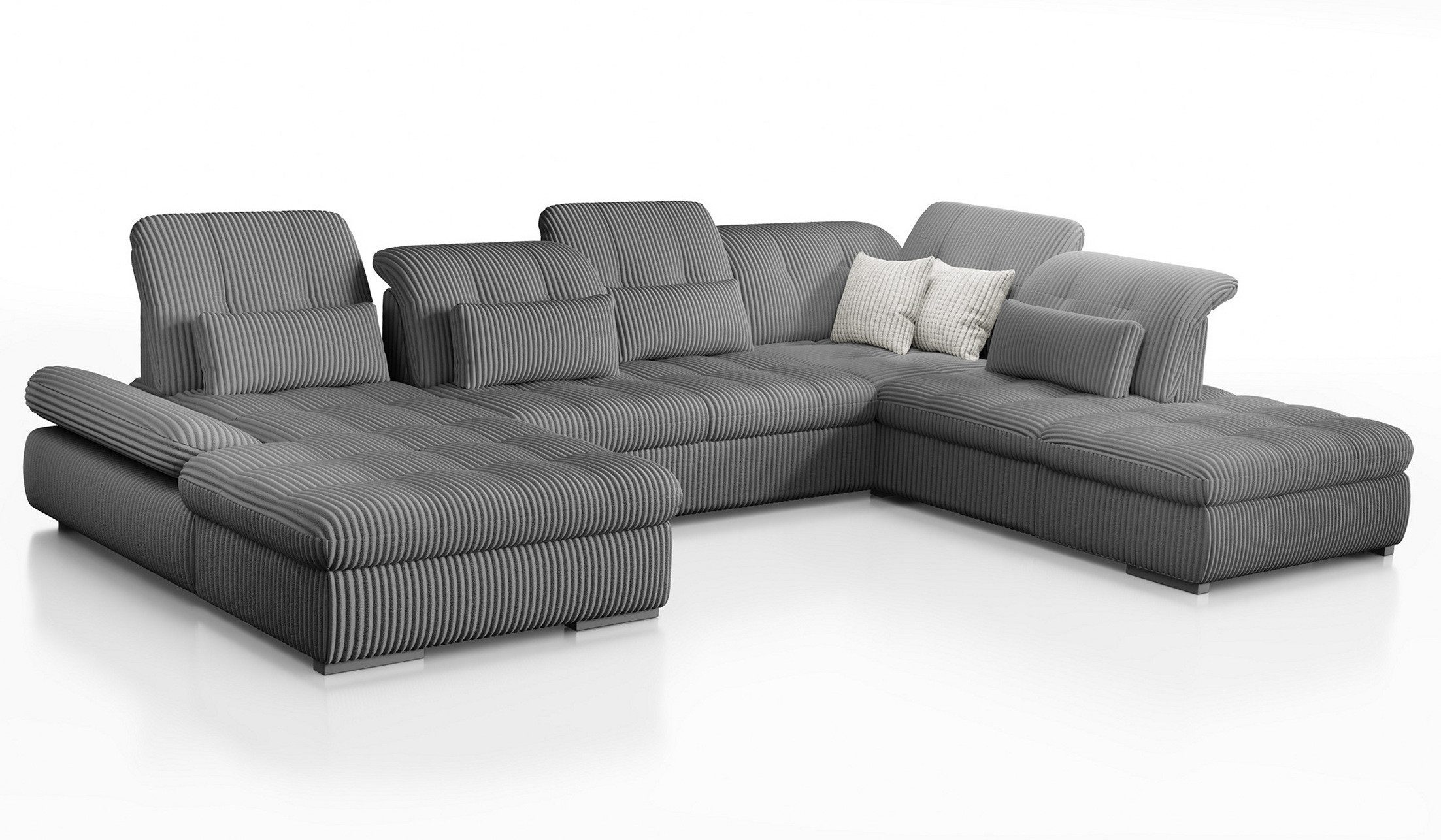 Hygger Möbelhaus Wohnlandschaft Oregon XXL U-Form wahlweise Bettfunktion 16 günstig online kaufen