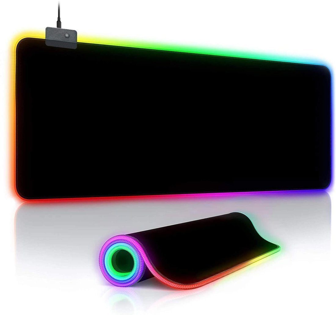 cofi1453 Gaming Mauspad cofi1453® XXL Gaming Mauspad 78 x 30 cm RGB Beleuchtet 8 LED Farben Mo