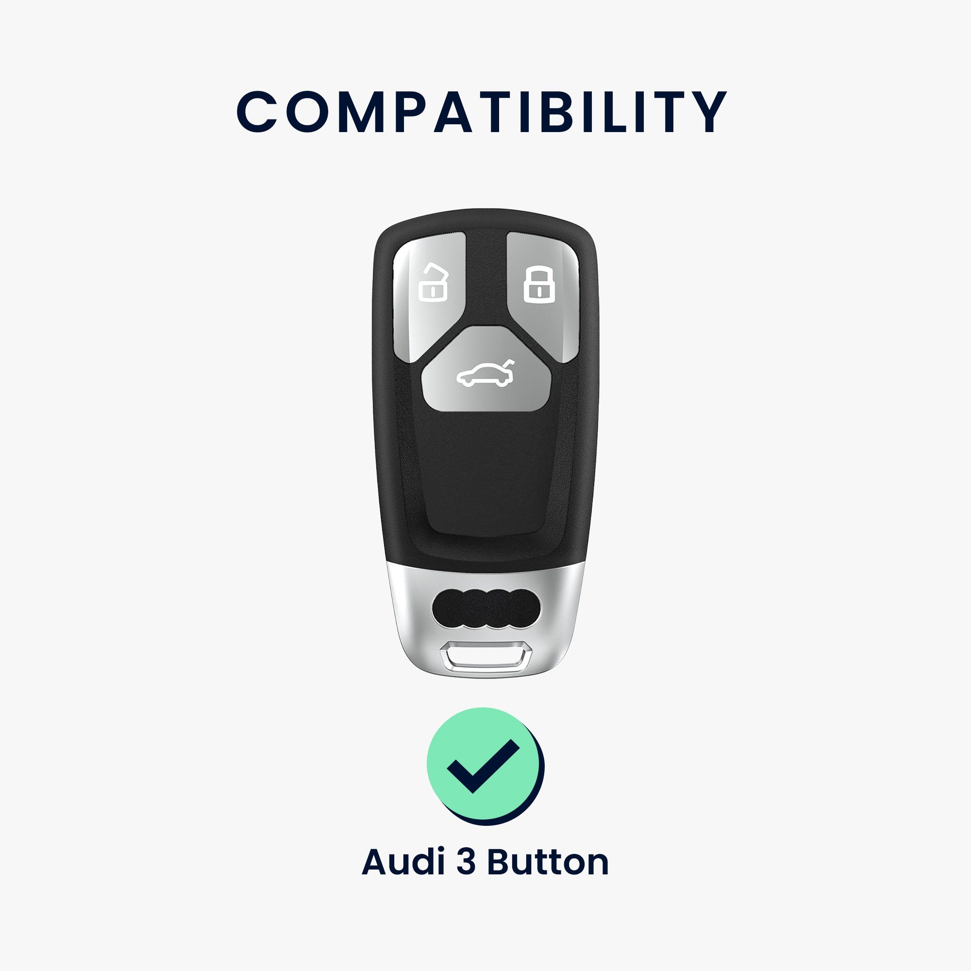 Cover Audi, Schlüsseltasche Schlüsselhülle Hülle Schlüssel Case kwmobile Silikon für Autoschlüssel