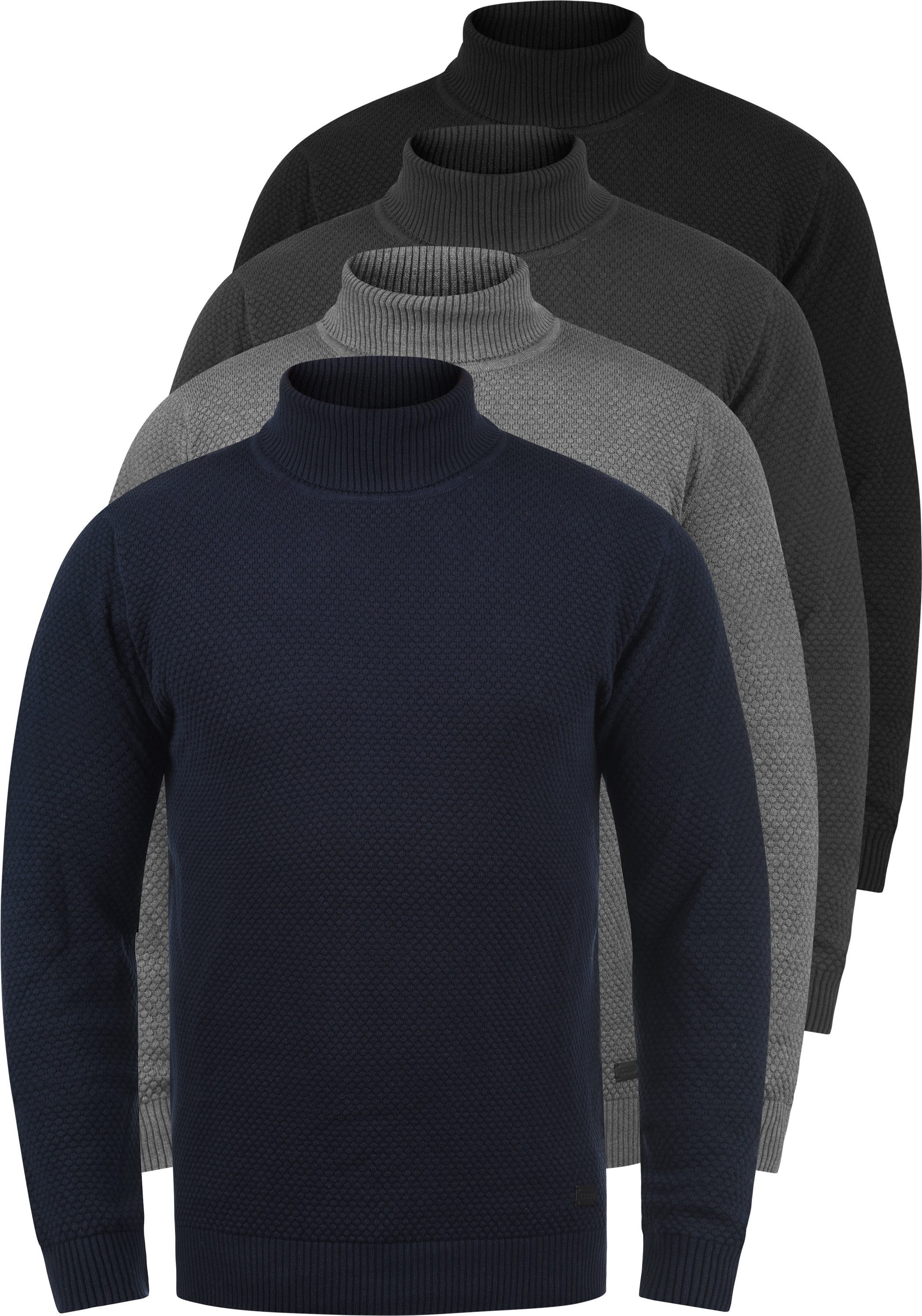 !Solid Rollkragenpullover SDKarlos Strickpullover mit Perlstrickmuster