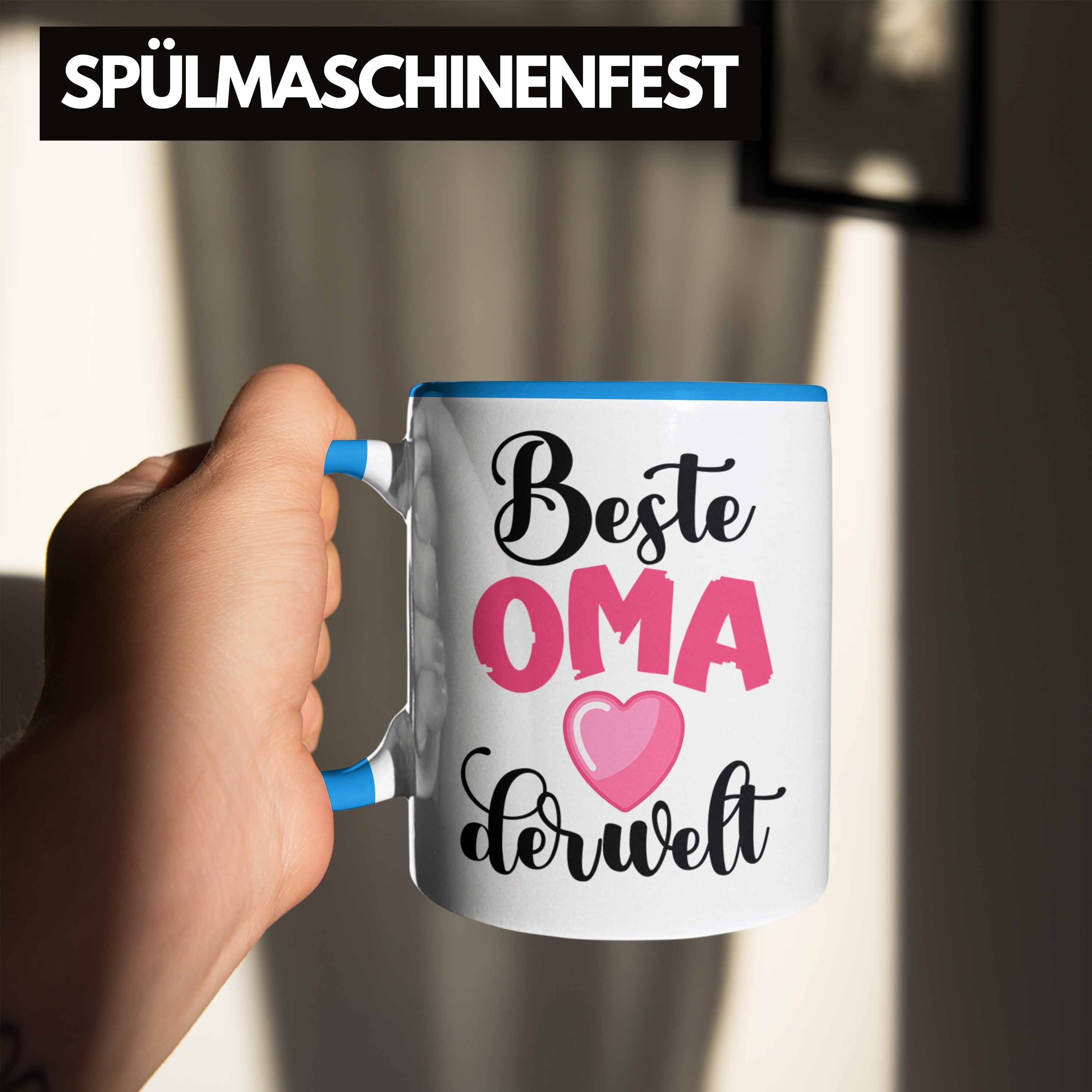 Tasse Trendation Welt Geschenkidee Herz Die Trendation - Für Geschenk Blau Enkel Beste Der Von Enkelin Oma Tasse