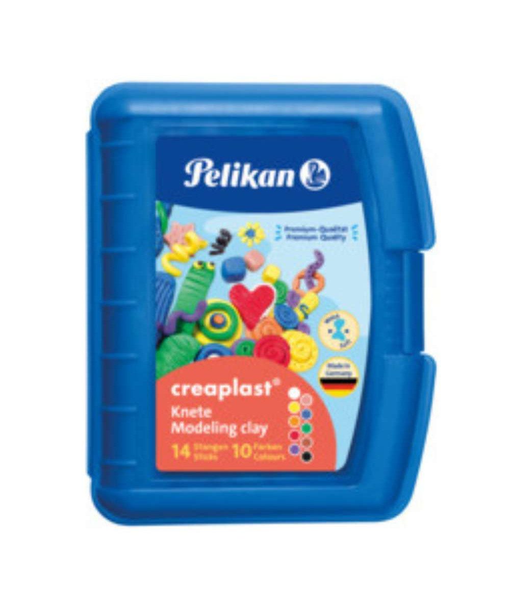 Pelikan Play-Doh Pelikan Kinderknete Creaplast, 10 Farben (packung, 10-tlg., Kinderknete), Die Knetstangen sind leicht formbar und fördern