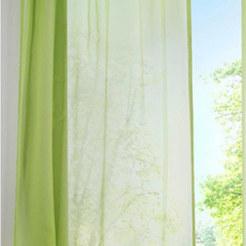 zu Vorhänge Tüll FELIXLEO aus Balkon 140×145cm, Gürtelschlaufe Gardine transparent