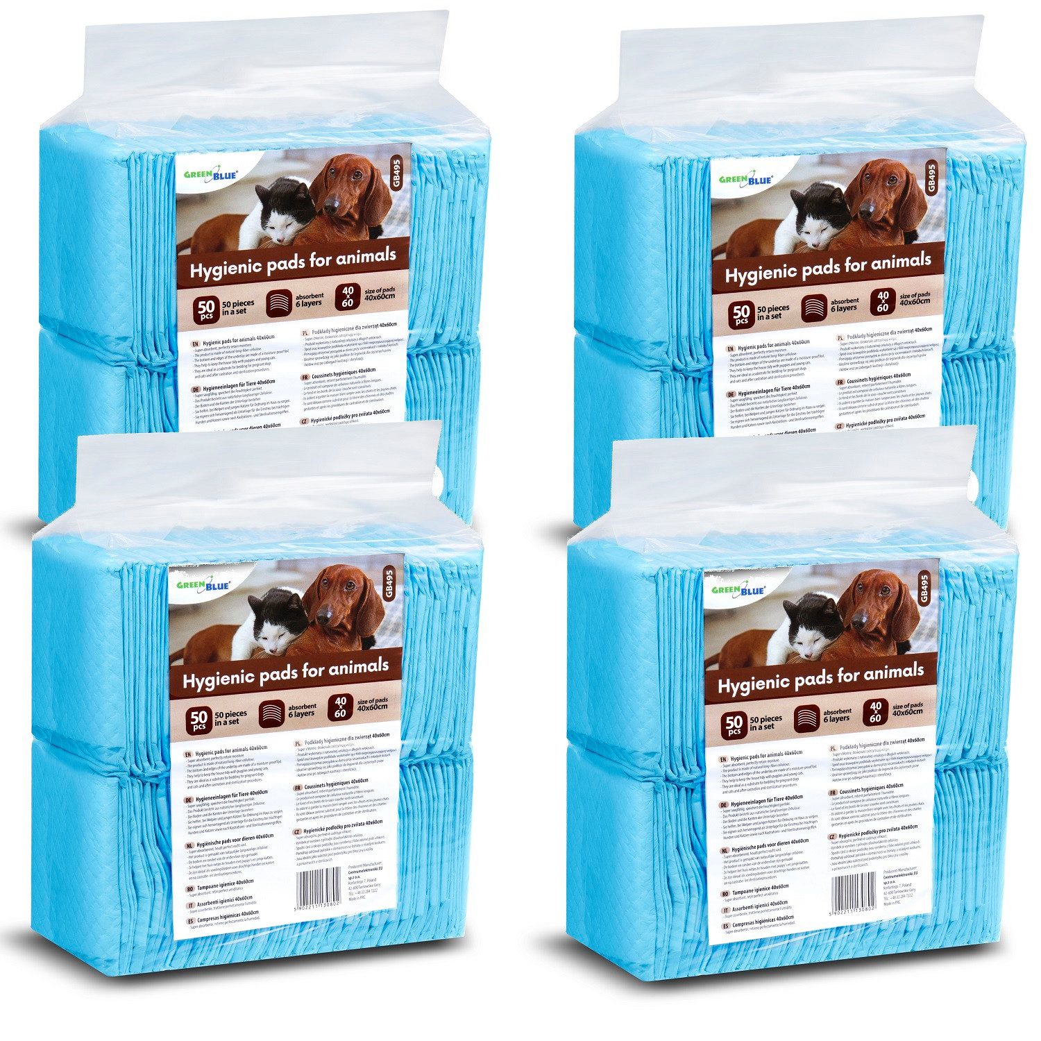 GreenBlue Hundetoilette GB495, Trainingsunterlagen für Hunde und Welpen 50 Stück von GreenBlue