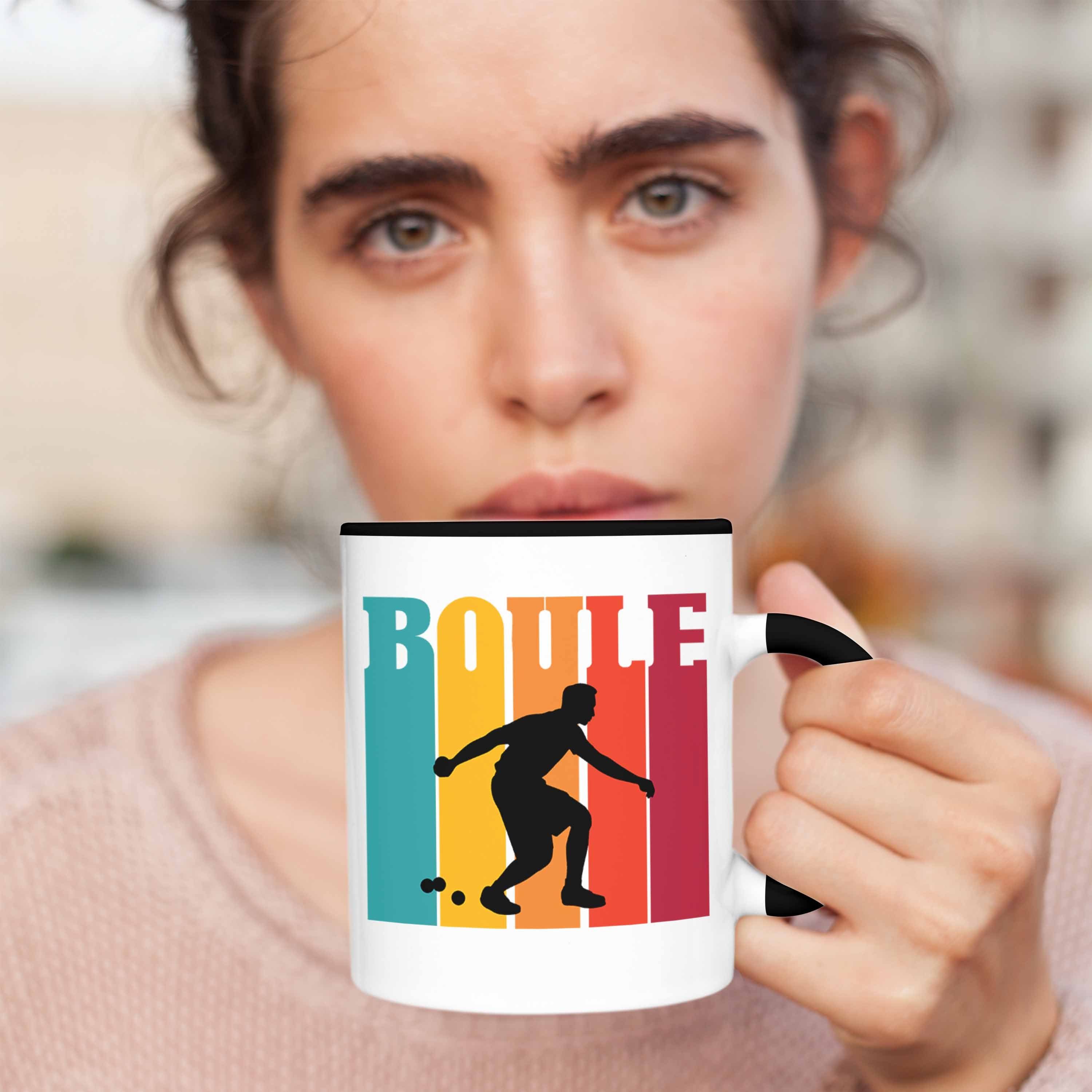 Trendation Tasse Boule Tasse für Spruch Boule-Spieler Geschenkidee als Schwarz