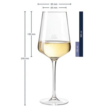 LEONARDO Weißweinglas Puccini Gastro-Edition Weißweingläser geeicht, Glas