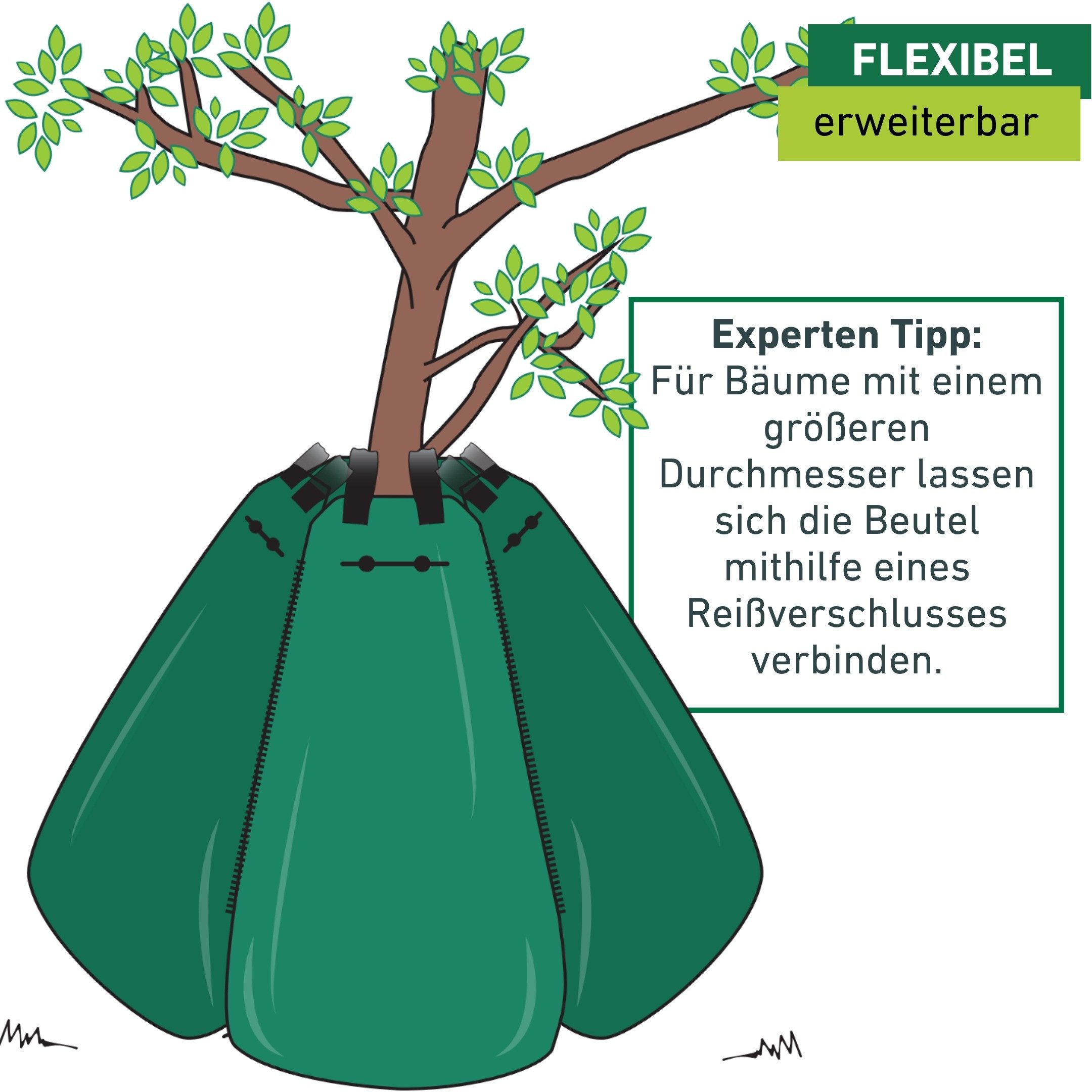Windhager Bewässerungssystem Baumbewässerungsbeutel, zur konstanten Tröpfchenbewässerung von Bäumen