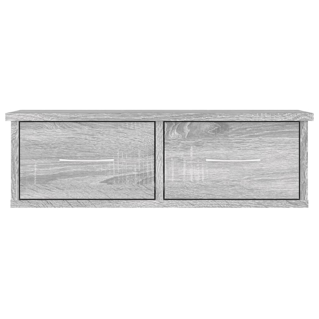 vidaXL Regal Wandschrank Grau Sonoma 1-tlg. Holzwerkstoff, 60x26x18,5 cm