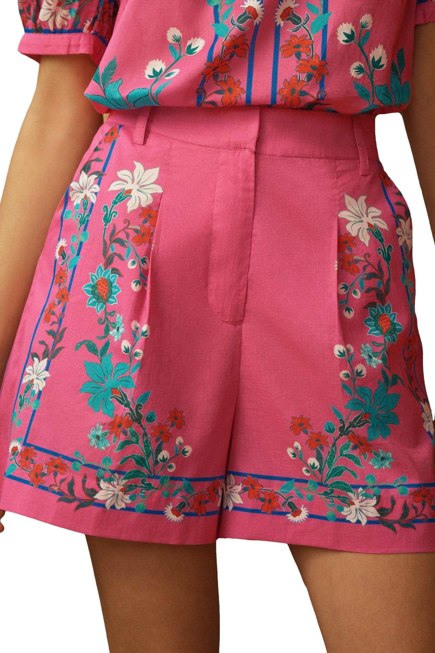 Love & Roses Webshorts Love & Roses geblümte Shorts aus Baumwolle (1-tlg)