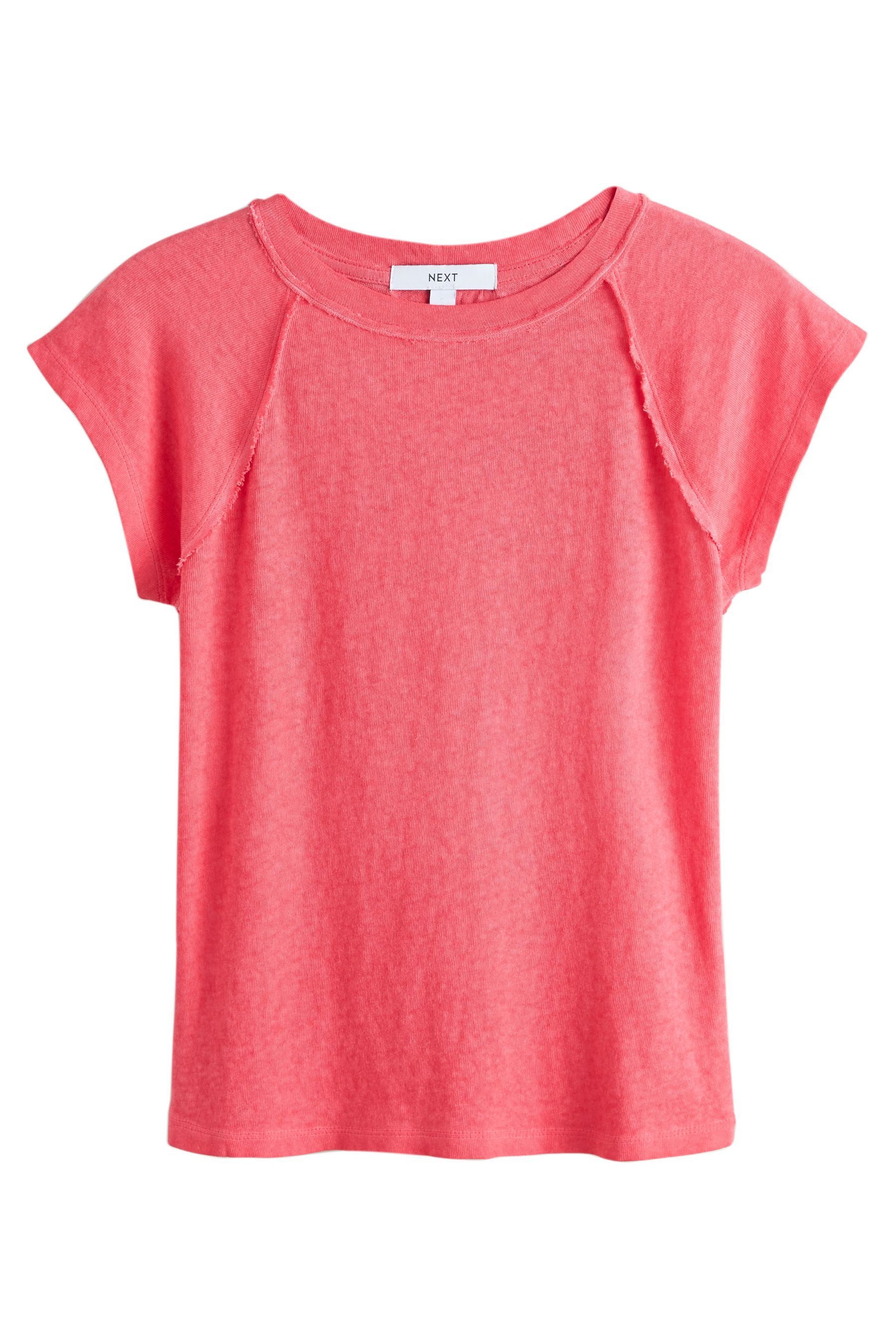 T-Shirt T-Shirt mit überschnittenen Schultern