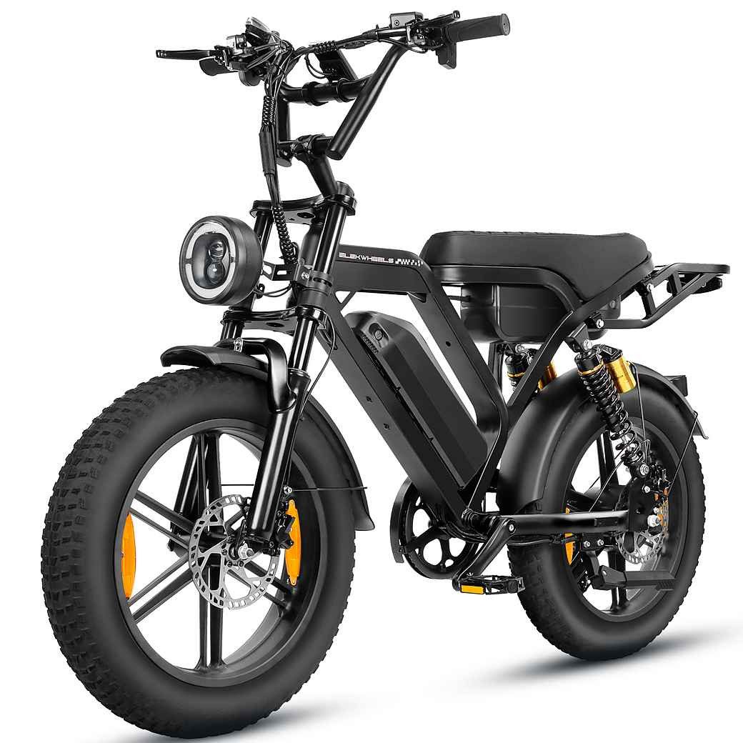 Vankel E-Bike Mountainbike Cityrad E-Fahrrad 20” x 4.0” Damen u. Herren Pedelec 1440Wh Max.216KM, Kettenschaltung, Heckmotor, 1440 Wh, (Beleuchtungsset mit Batterieladegerät, Batterieschlüssel, Werkzeug), 48V 30Ah Offroad Elektrofahrrad 7-Gang, hydraulische Scheibenbremsen