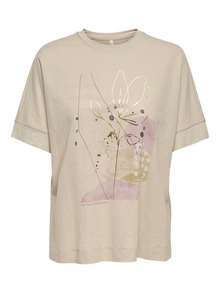 ONLY Kurzarmshirt ONLJANY S/S O-NECK PRINT TOP BOX JRS Viskosemischung, regular fit, Rundhals