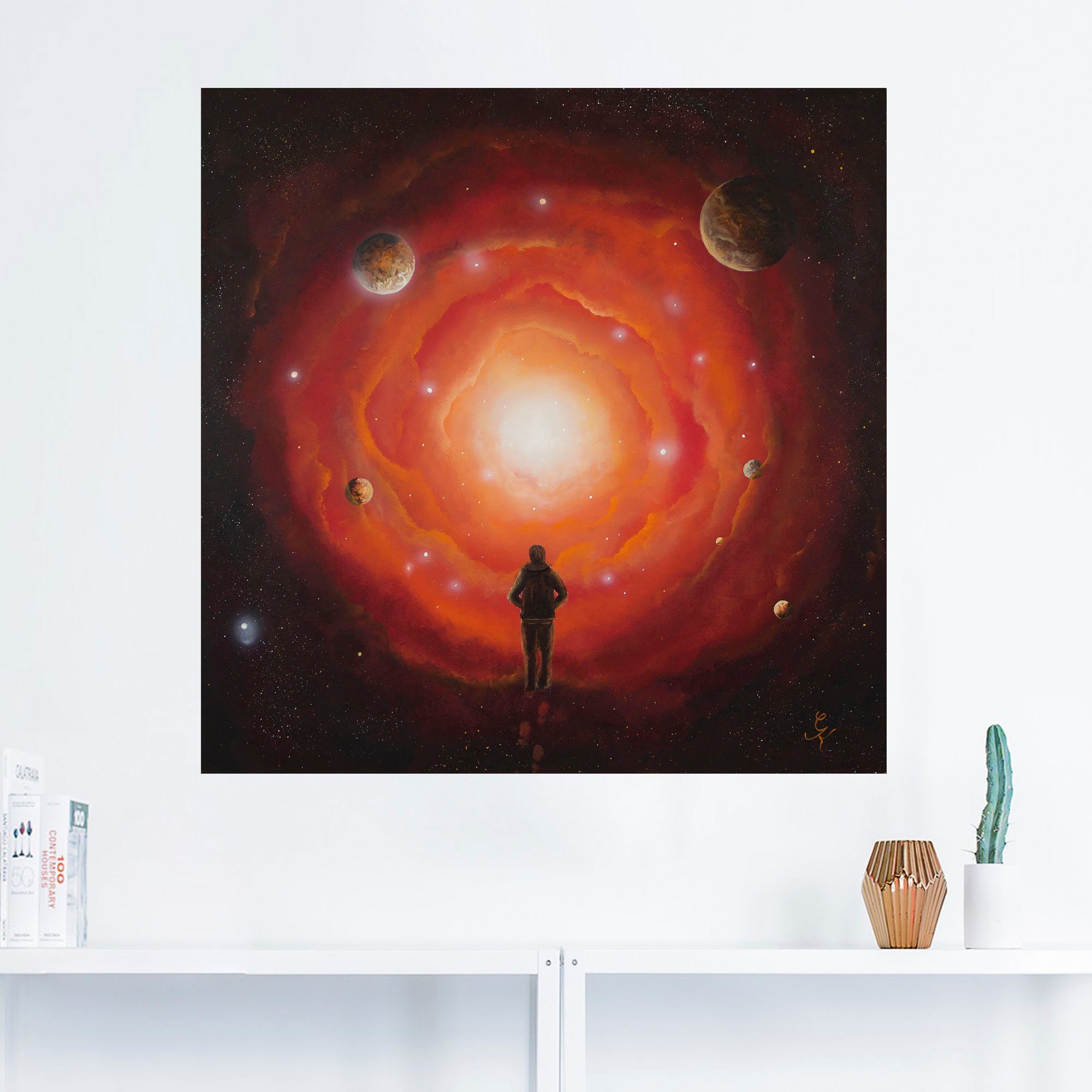 Artland Wandbild Ausblick, Bilder Größen Planeten in Leinwandbild, Poster (1 Alubild, versch. oder Wandaufkleber von St), als