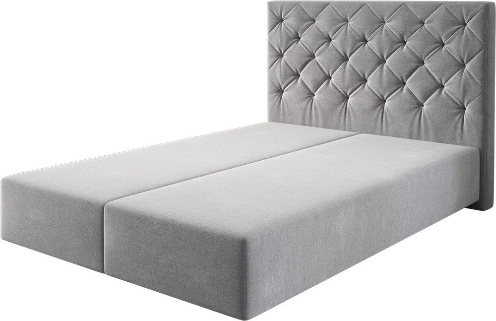 DELIFE Bettgestell Dream-Great, Mikrofaser Grau 140x200 günstig online kaufen