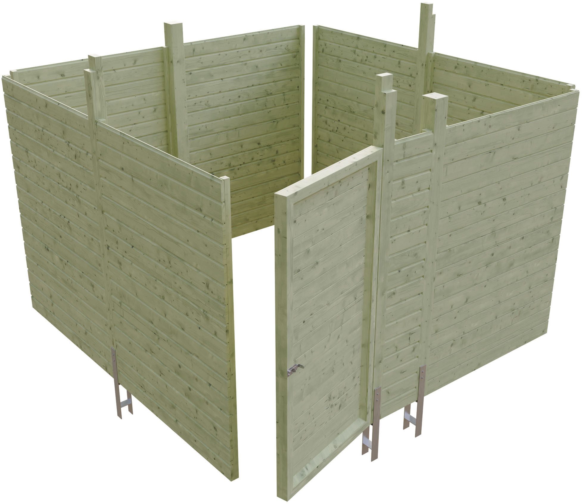 Skanholz Carport-Geräteraum Abstellraum C2, BxT: 314x317 cm, aus Profilschalung